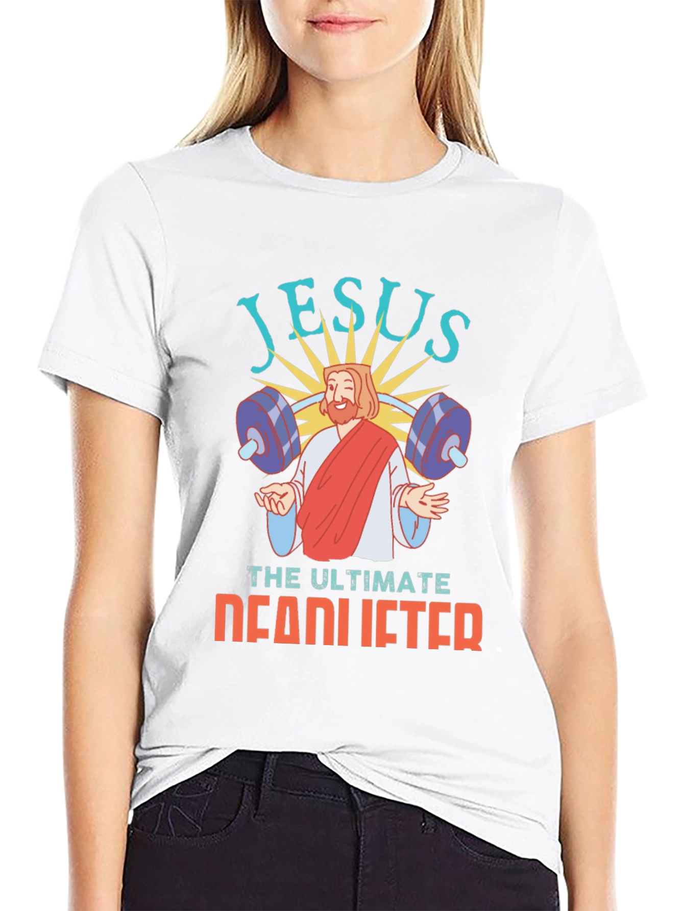 Jesus The Ultimate Deadlifter Graphic Tee