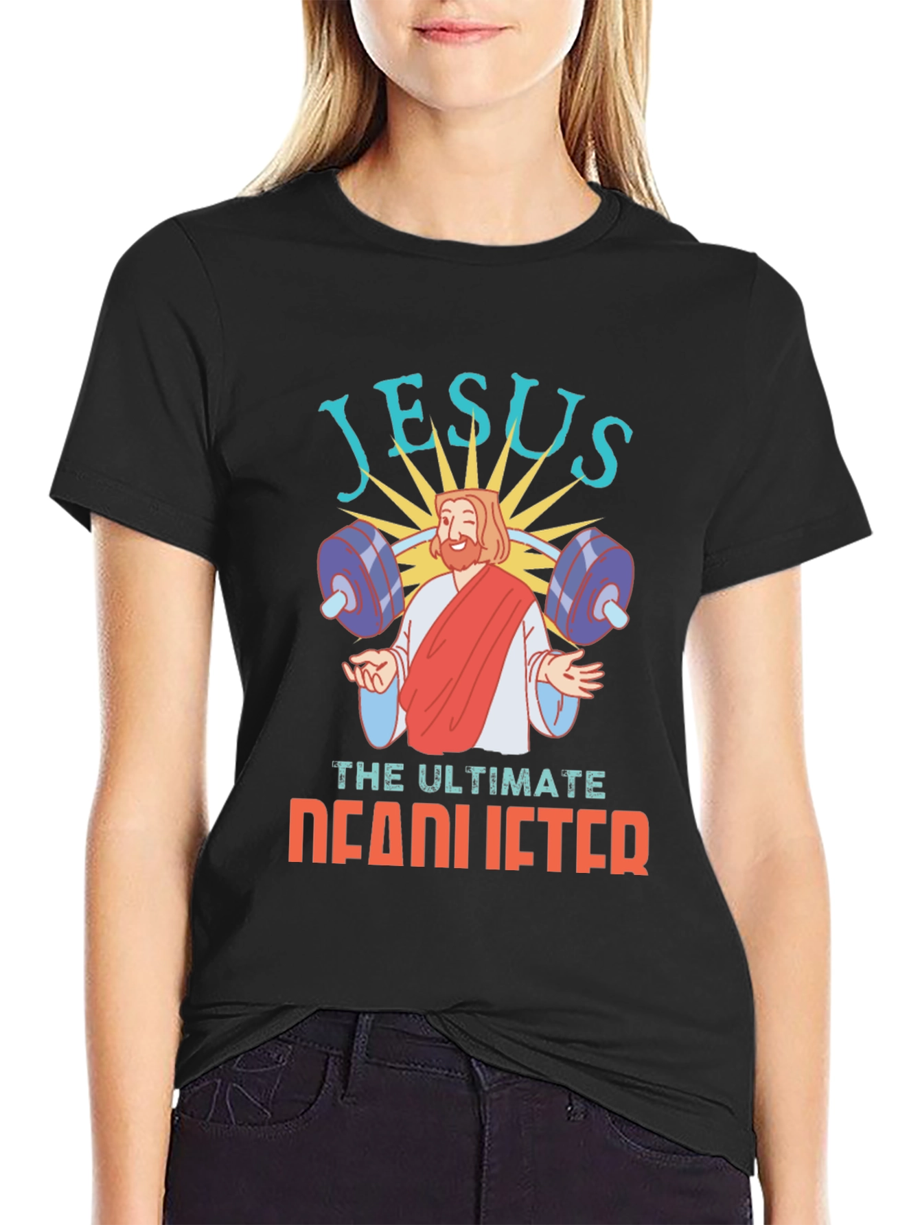 Jesus The Ultimate Deadlifter Graphic Tee
