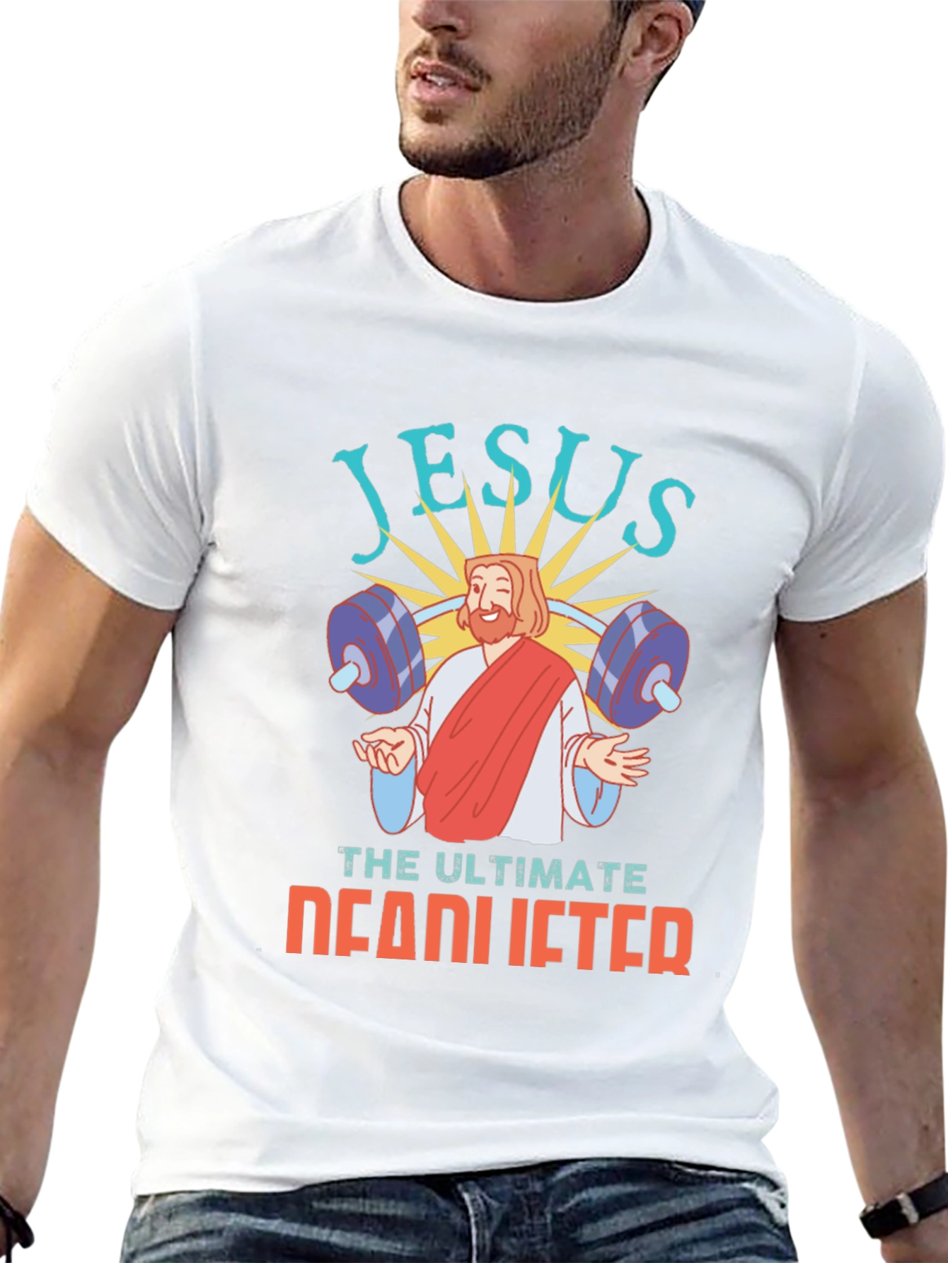Jesus The Ultimate Deadlifter Graphic Tee