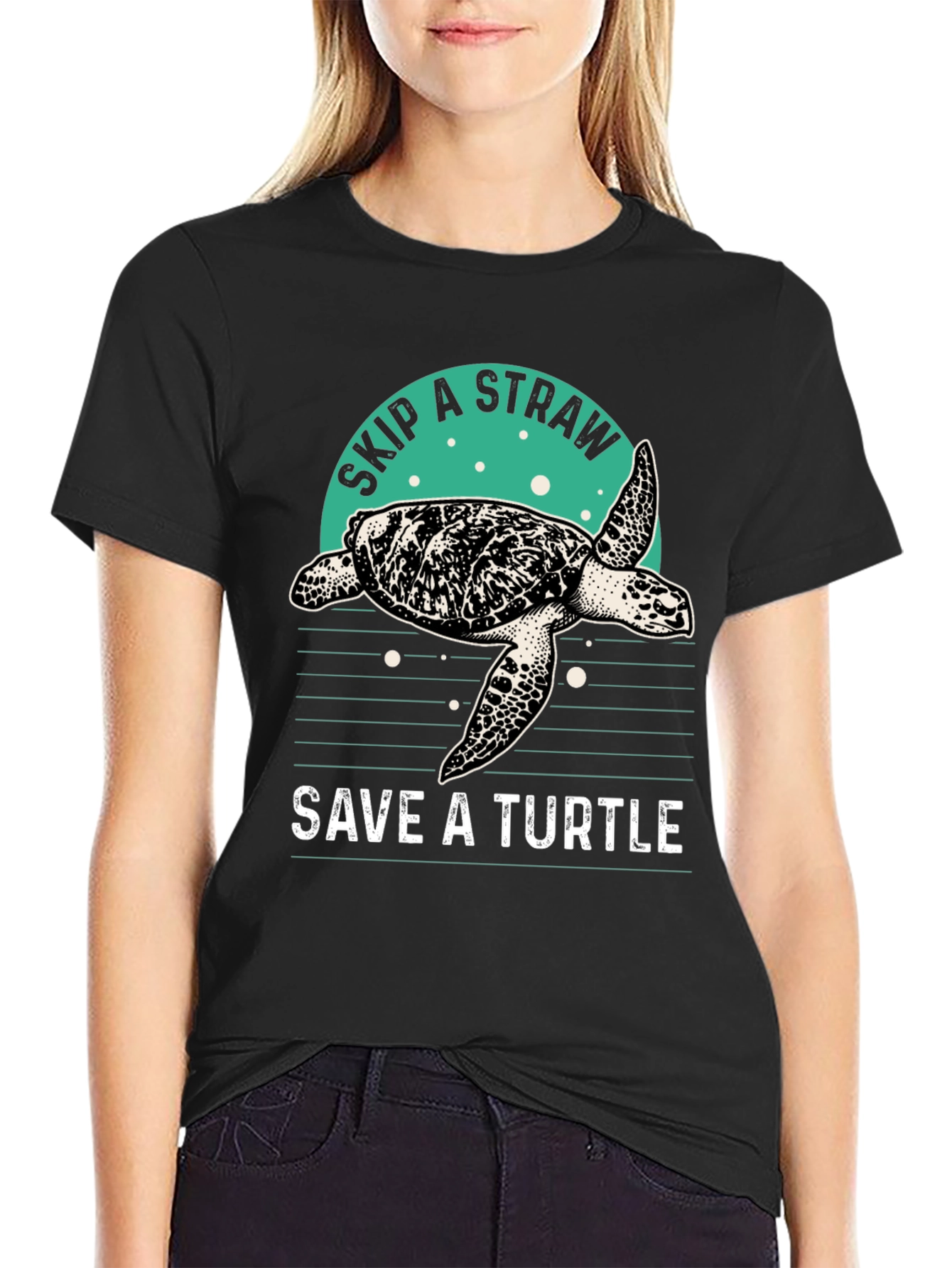 Save a Turtle T-Shirt - Skip a Straw