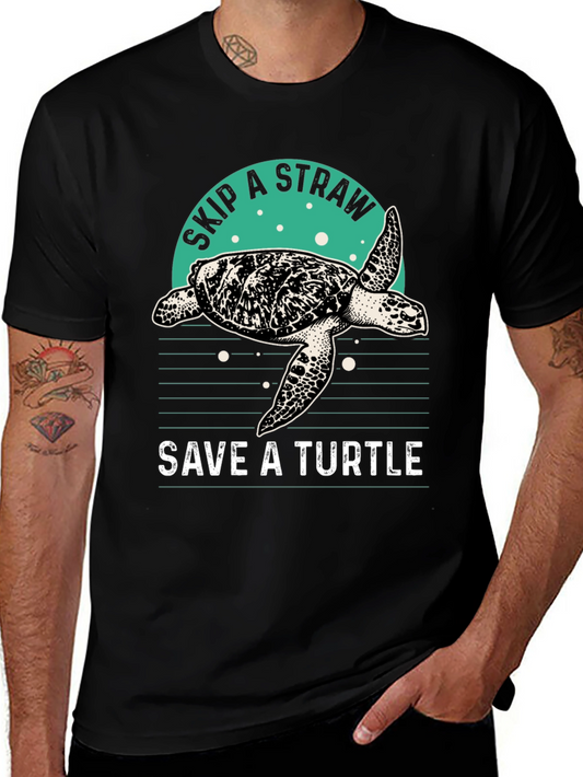 Save a Turtle T-Shirt - Skip a Straw