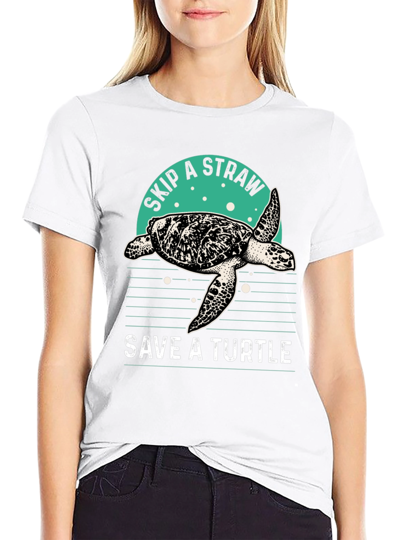 Save a Turtle T-Shirt - Skip a Straw