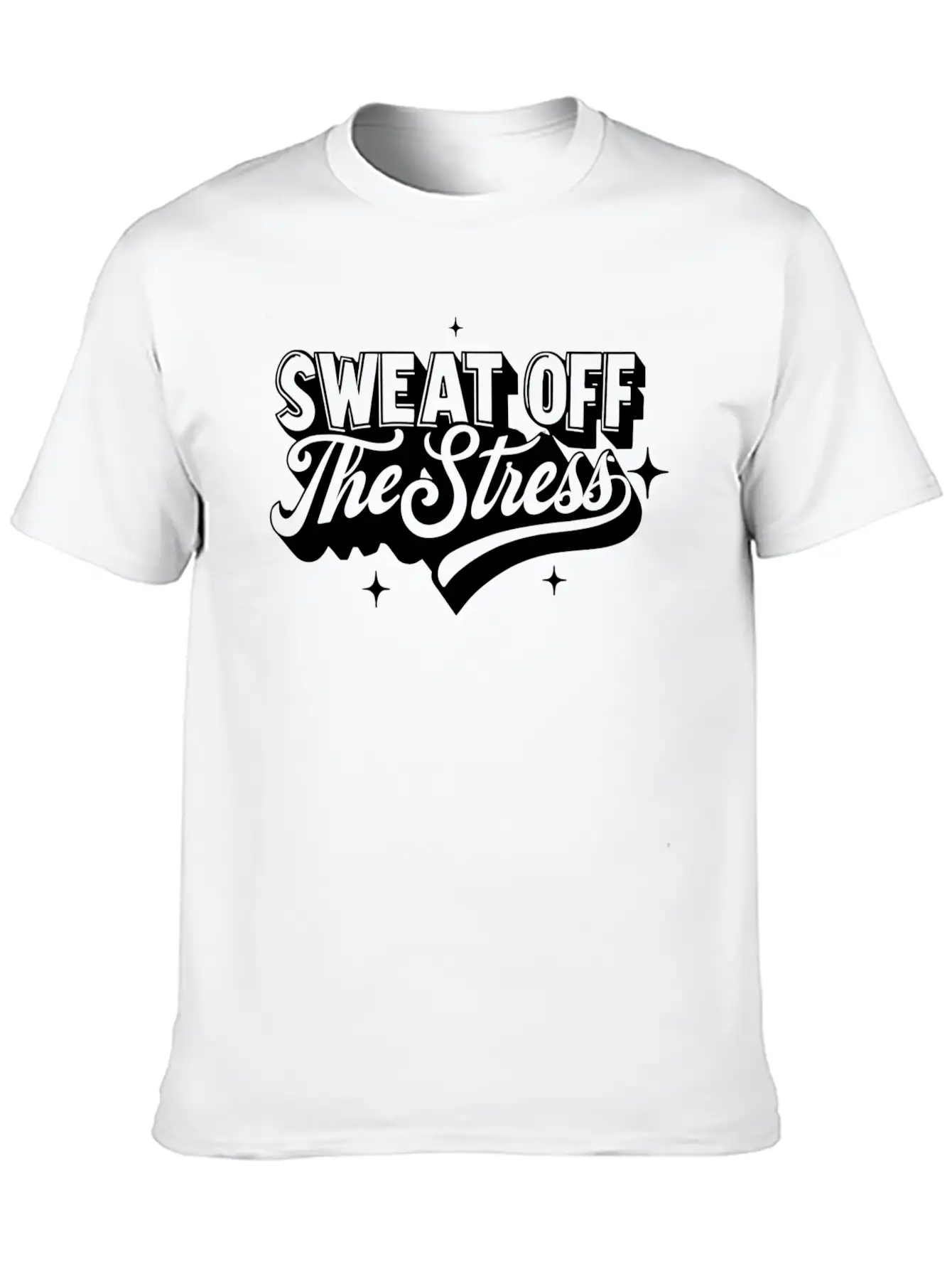 Sweat Off The Stress: Self Care Unisex Casual T-Shirt – Clean Design For Daily Comfort