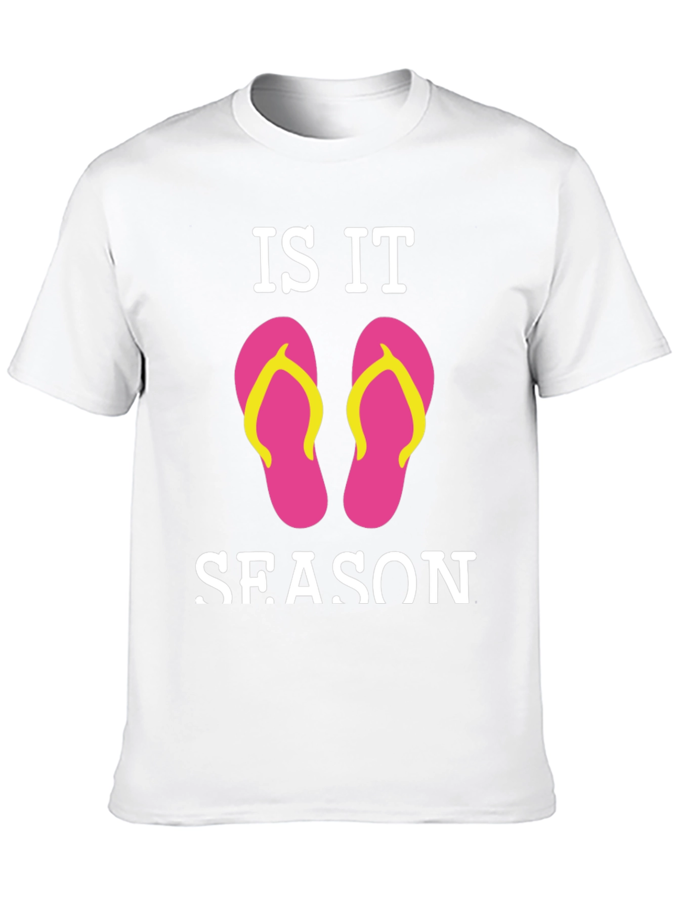 Is It Flip Flop Season Black T-Shirt