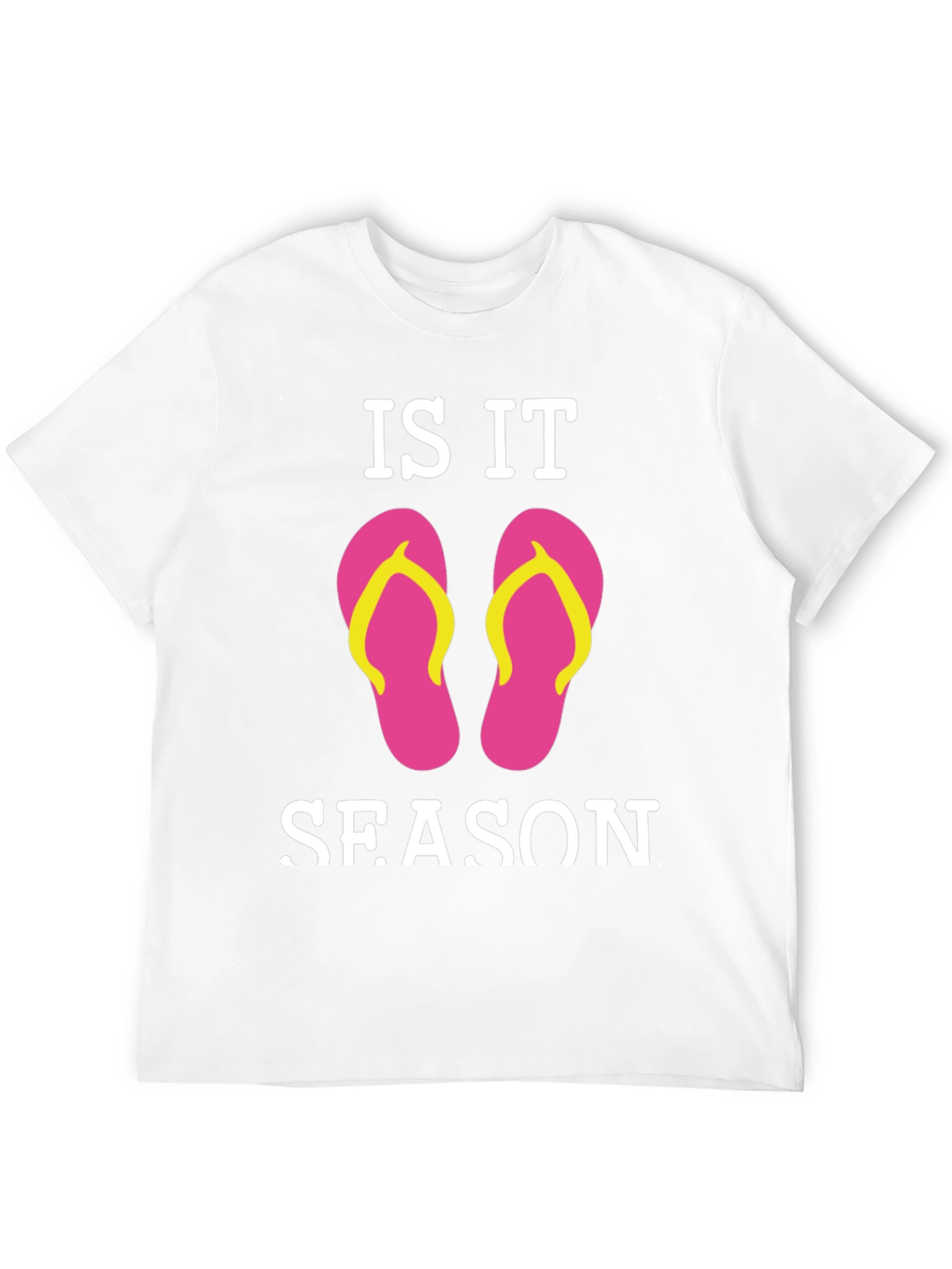 Is It Flip Flop Season Black T-Shirt