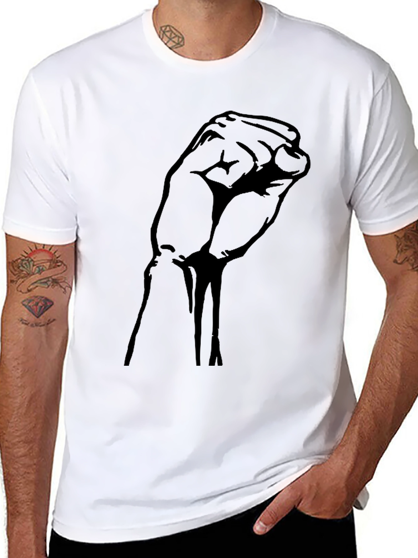 Black Power Fist Graphic T-Shirt