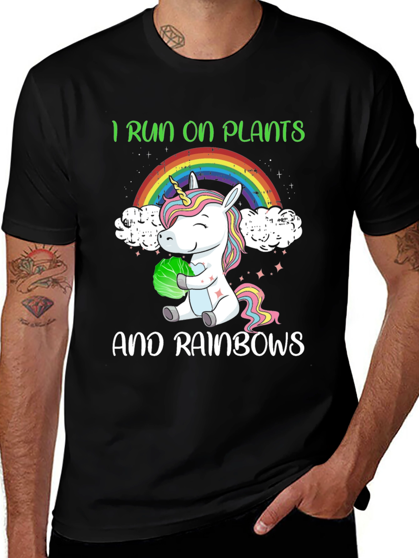 I Run On Plants and Rainbows T-Shirt