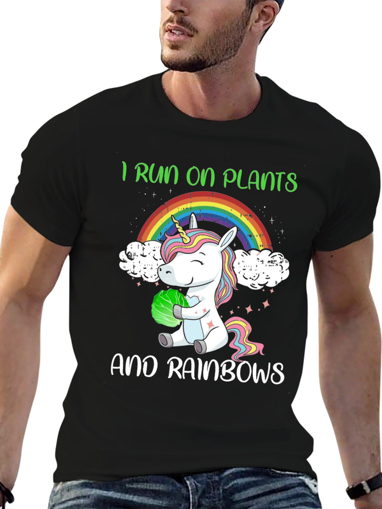 I Run On Plants and Rainbows T-Shirt
