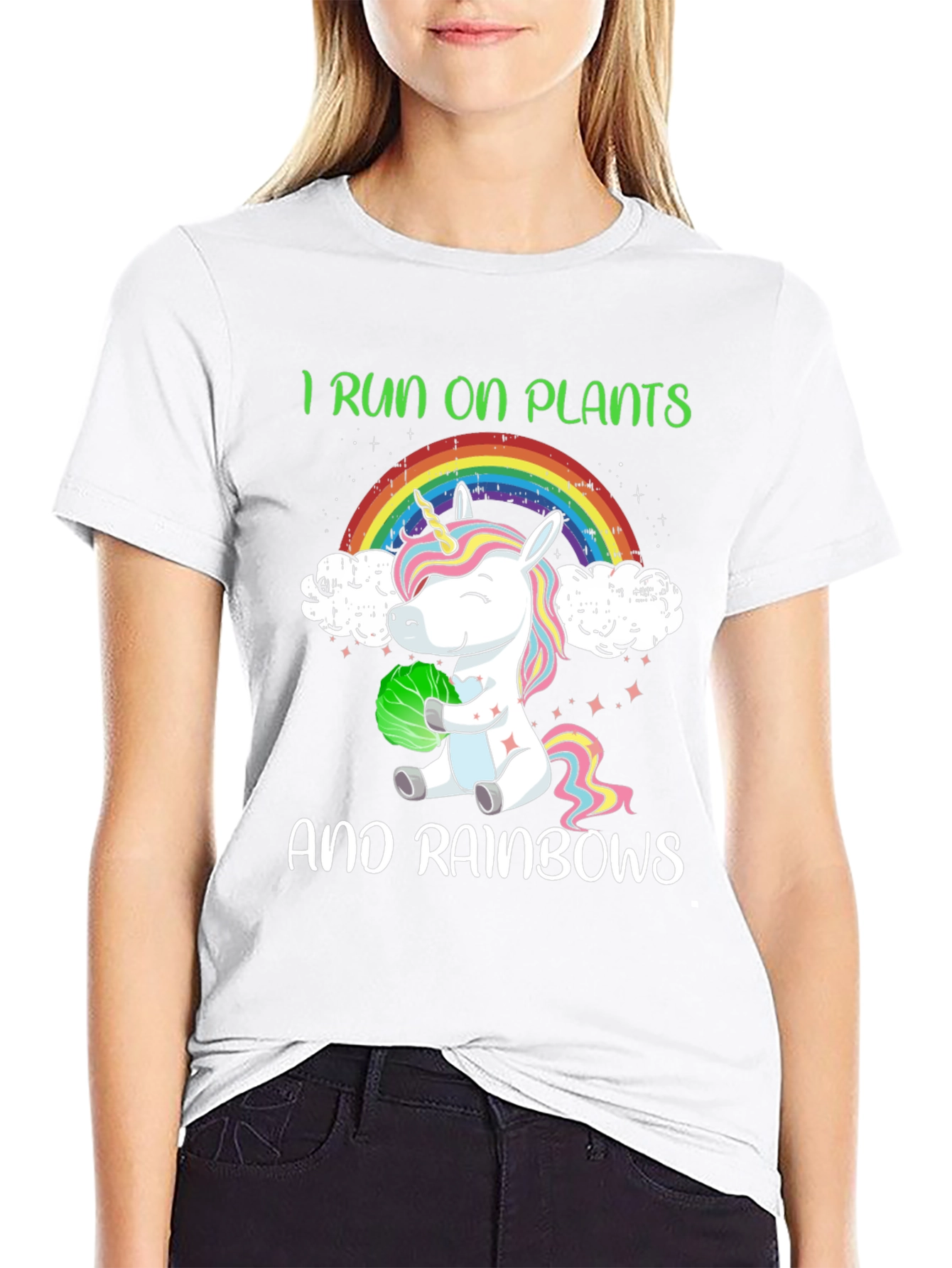 I Run On Plants and Rainbows T-Shirt