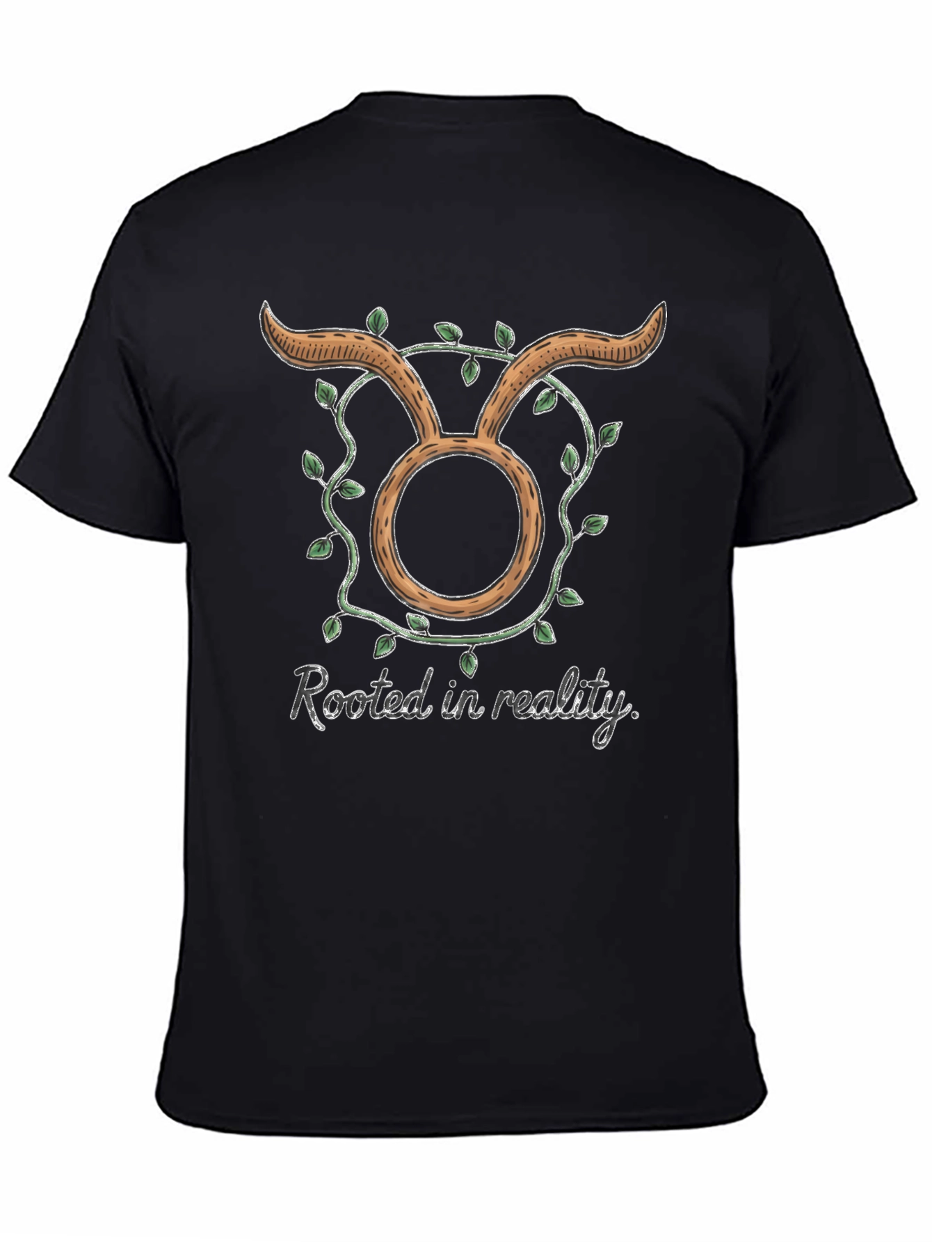 Taurus Zodiac Sign Rooted in Reality Graphic T-Shirt