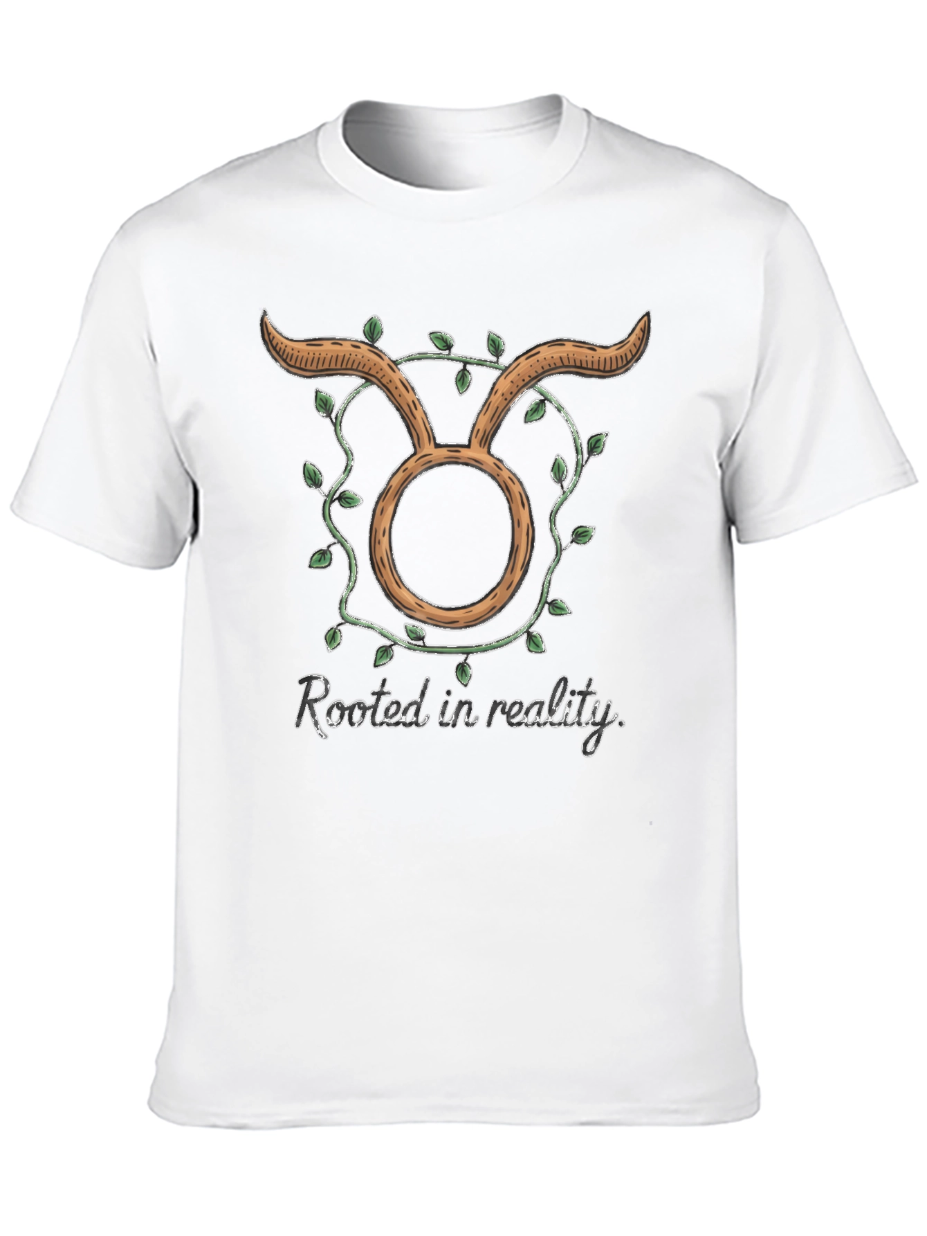 Taurus Zodiac Sign Rooted in Reality Graphic T-Shirt