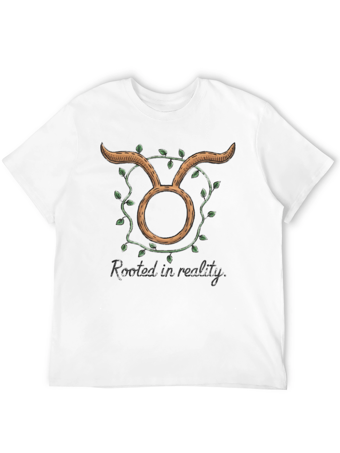 Taurus Zodiac Sign Rooted in Reality Graphic T-Shirt