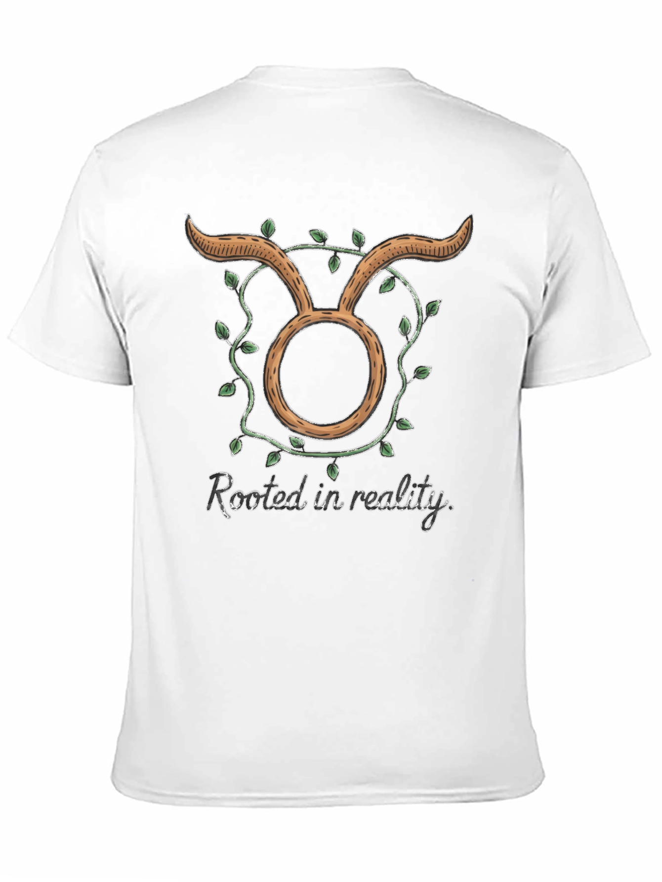 Taurus Zodiac Sign Rooted in Reality Graphic T-Shirt