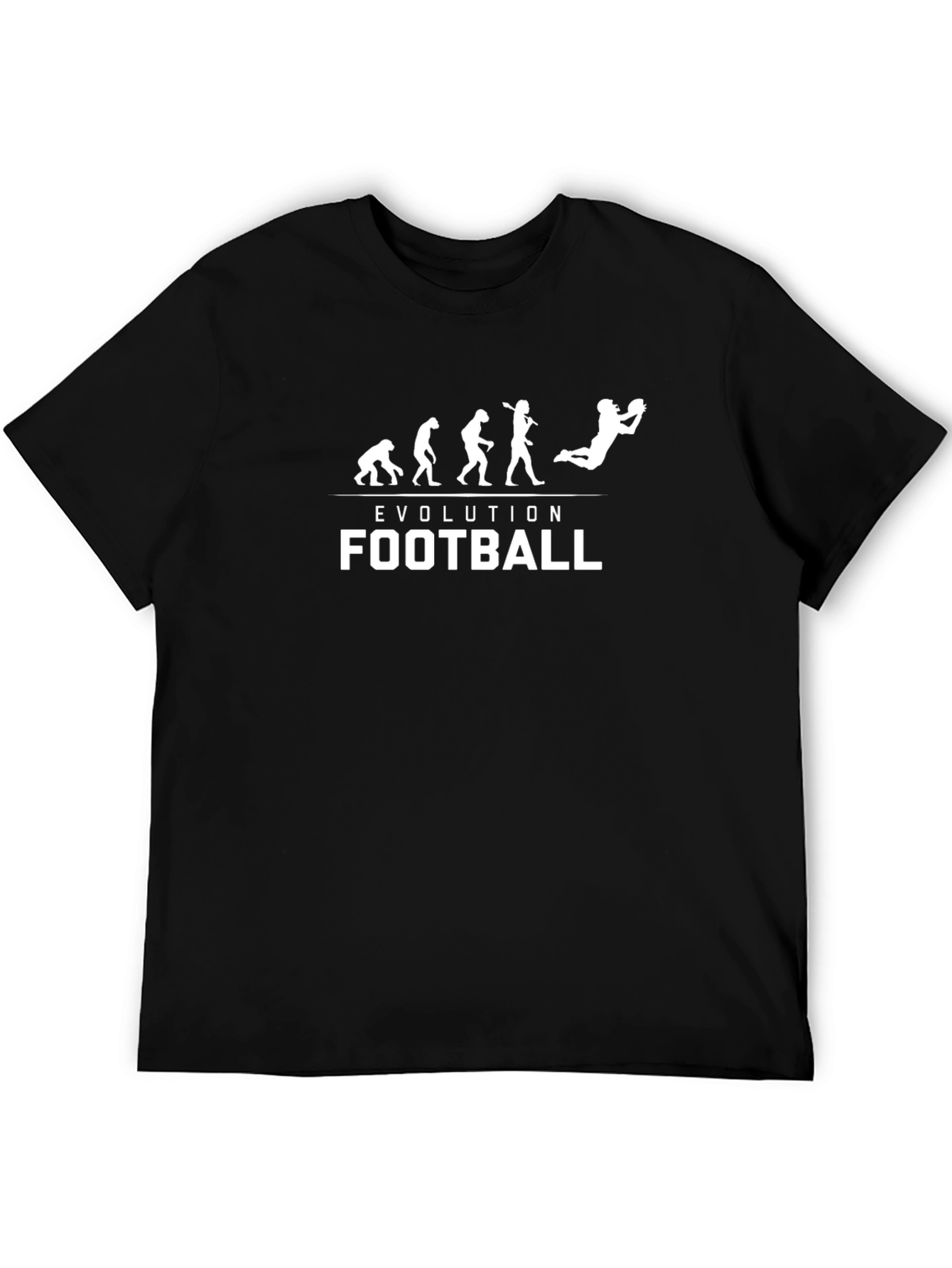 Evolution of Football Black T-Shirt