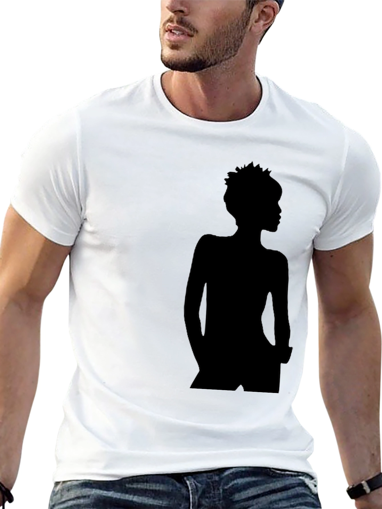 Silhouette Graphic Tee - Classic Black Cotton