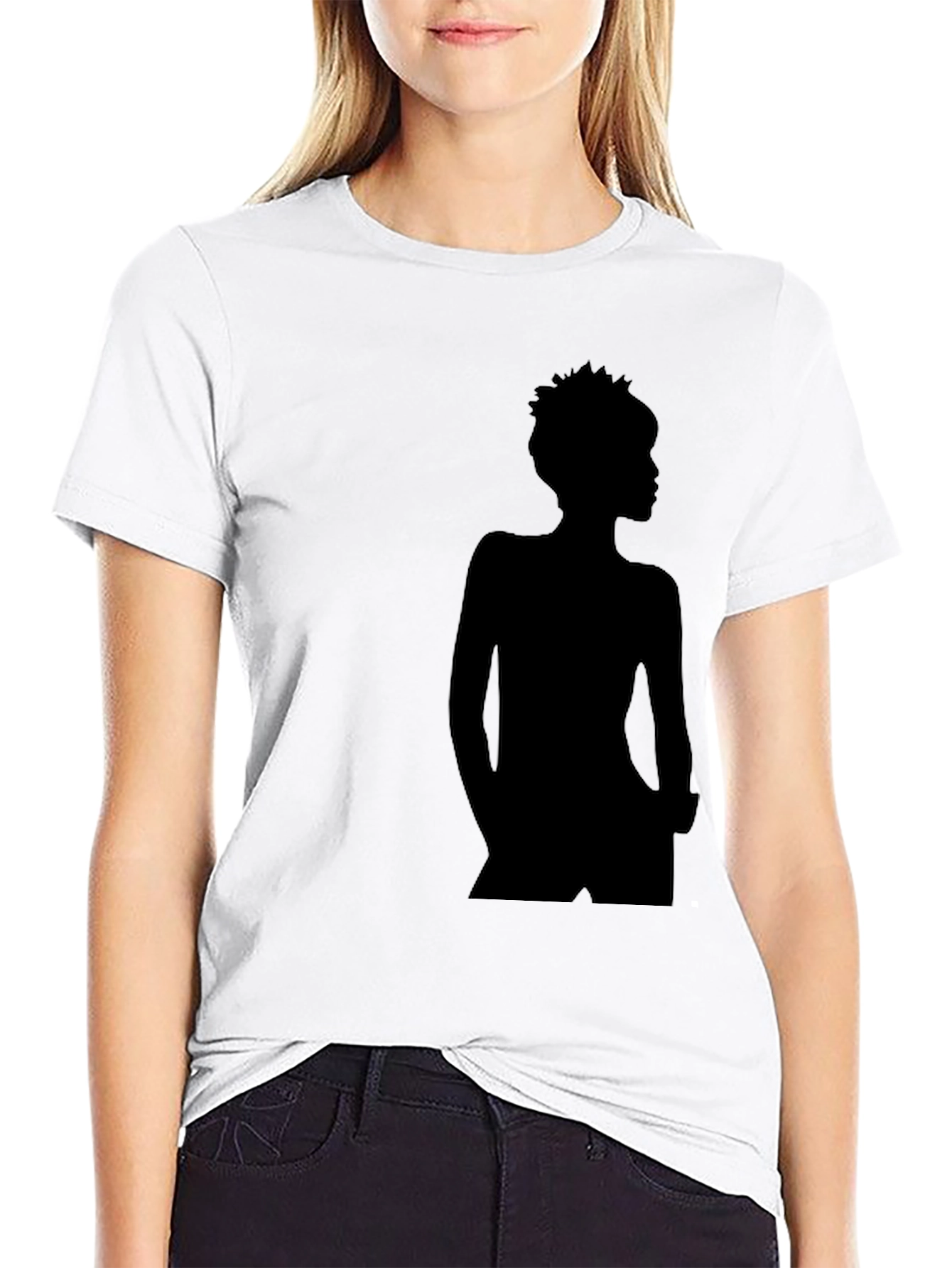 Silhouette Graphic Tee - Classic Black Cotton