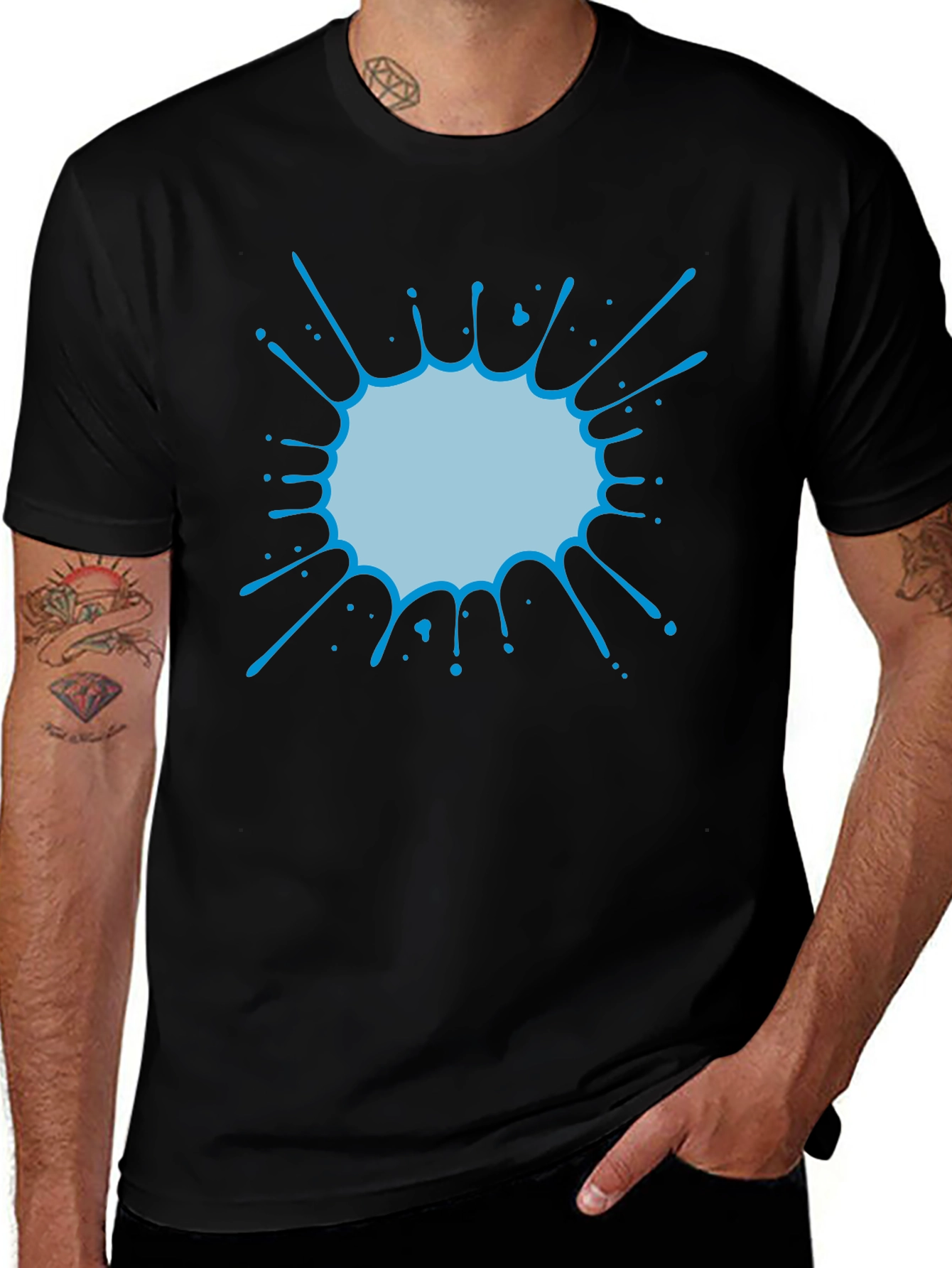 Cool Splatter Graphic Tee - Casual Comfort