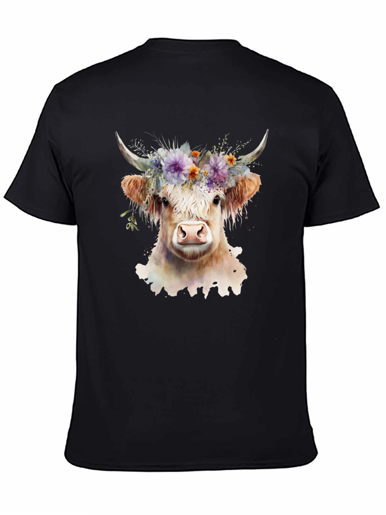 Floral Cow Graphic Tee - Unisex Soft Cotton