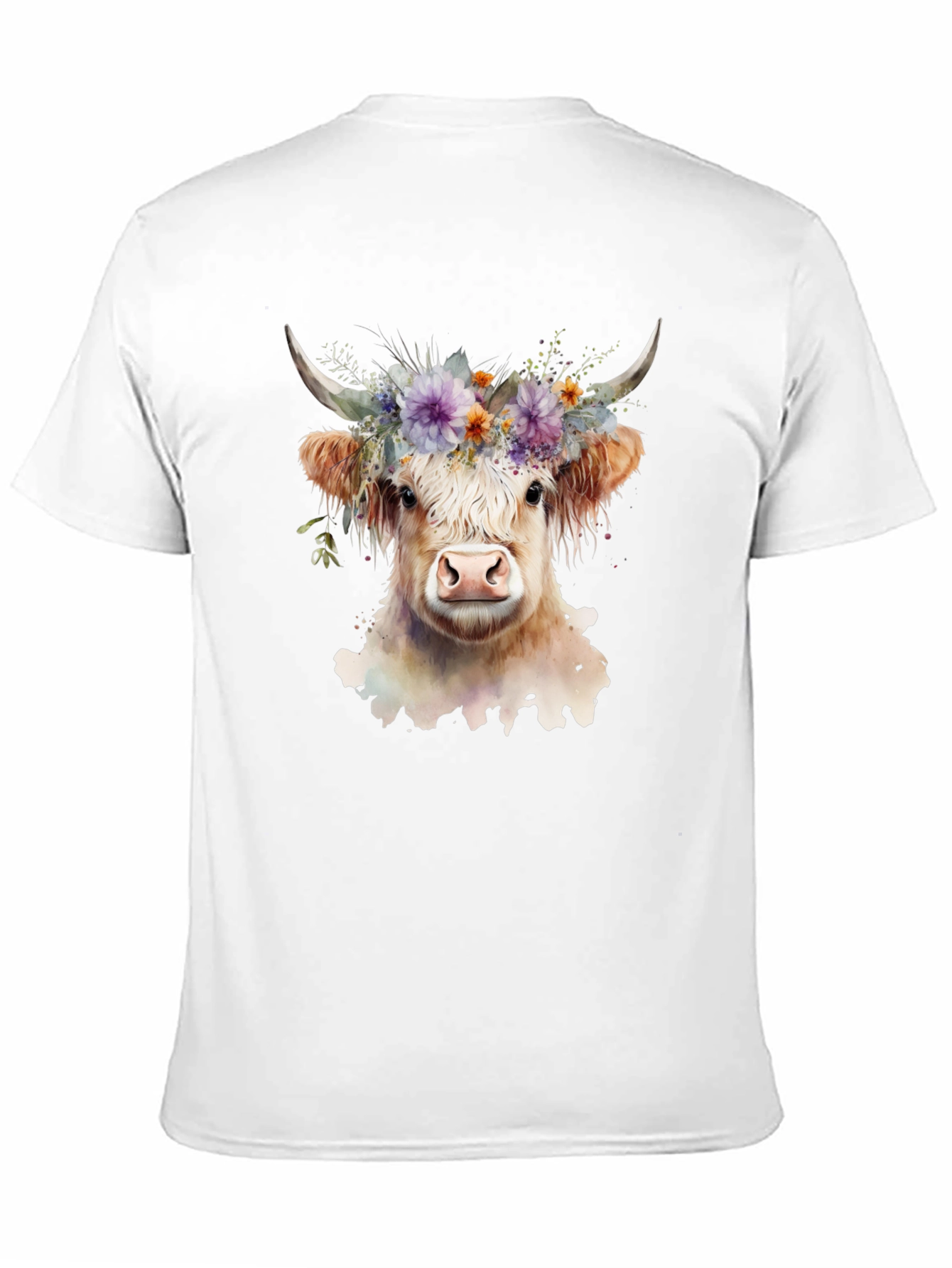 Floral Cow Graphic Tee - Unisex Soft Cotton