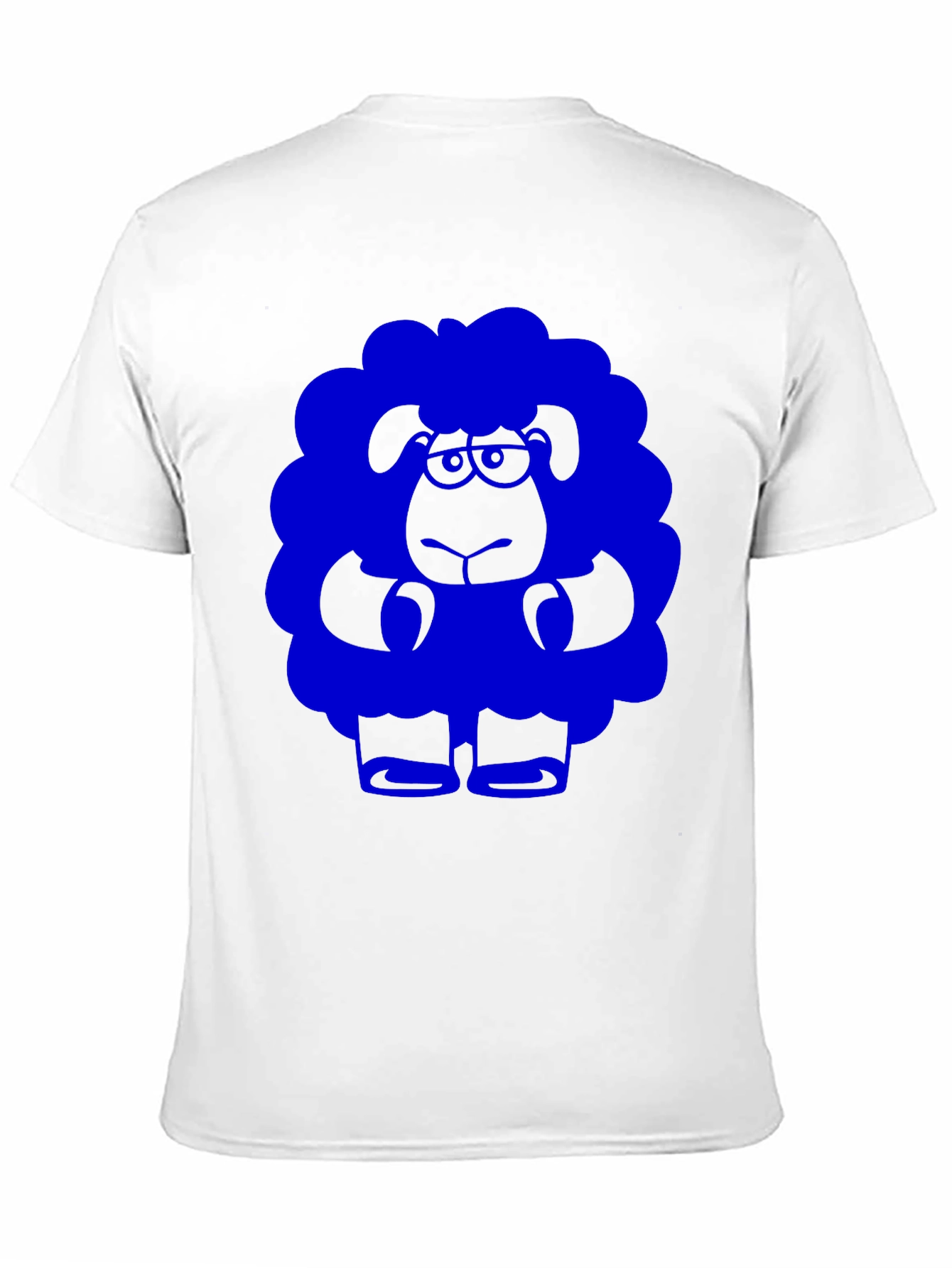 Blue Sheep Graphic Tee - Black Cotton T-Shirt