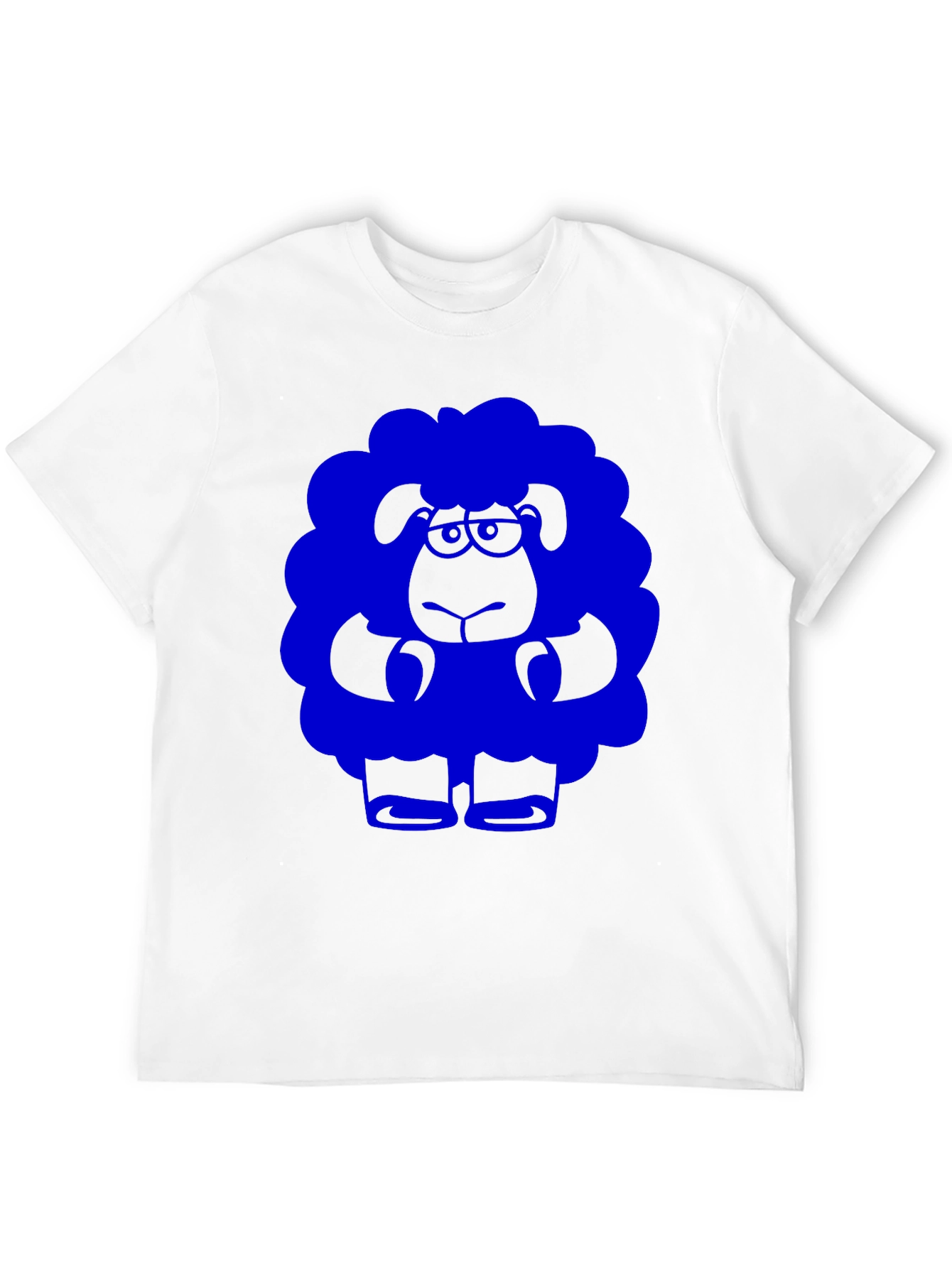 Blue Sheep Graphic Tee - Black Cotton T-Shirt