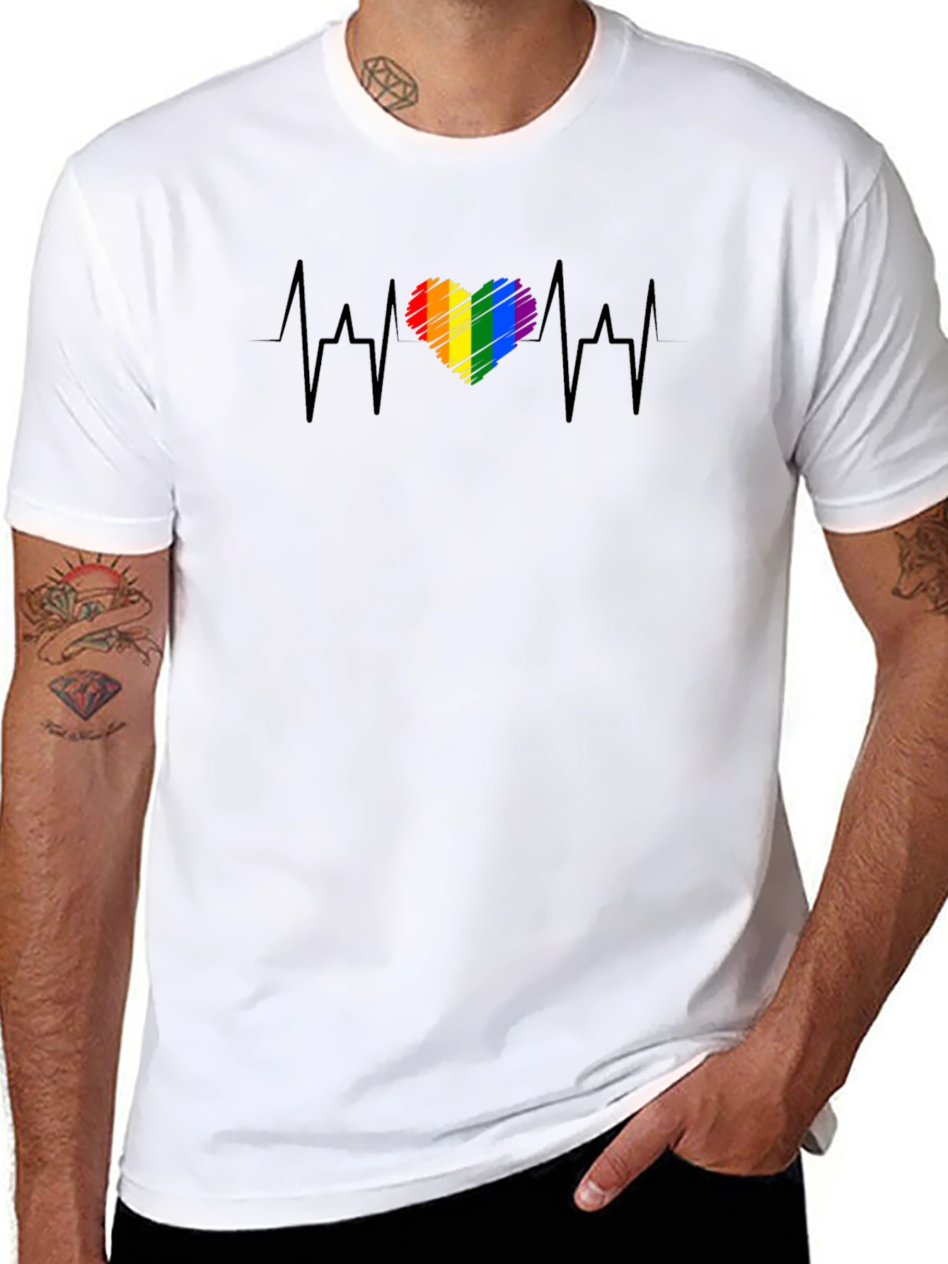 LGBT Heartbeat Pride T-Shirt - Love Wins