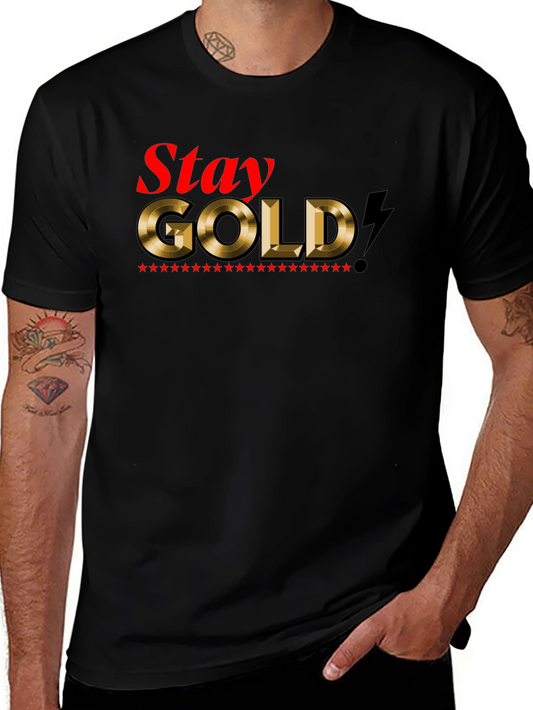 Stay Gold Graphic Tee - Mens Black T-Shirt