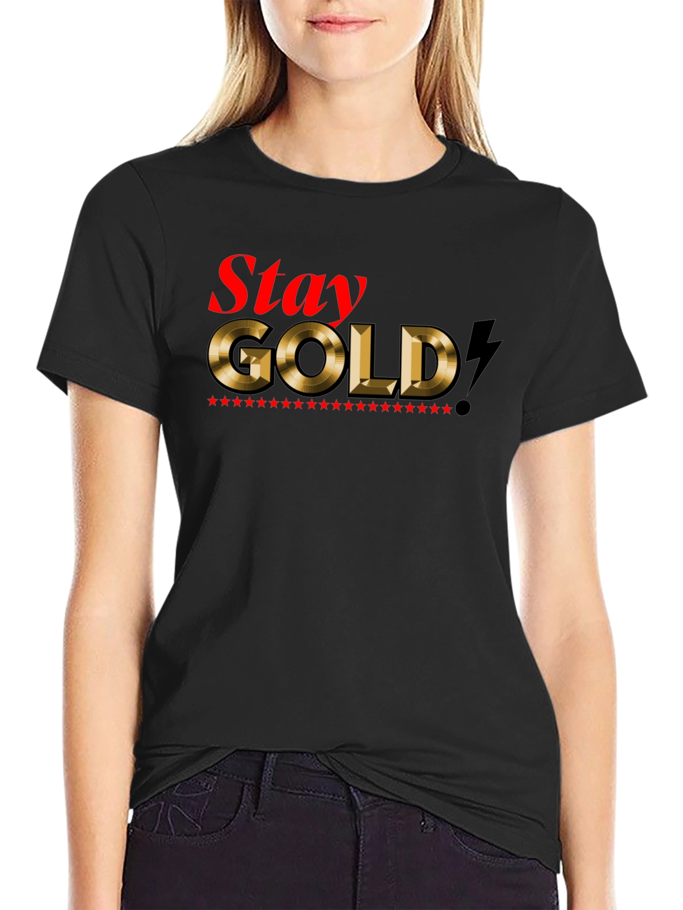 Stay Gold Graphic Tee - Mens Black T-Shirt