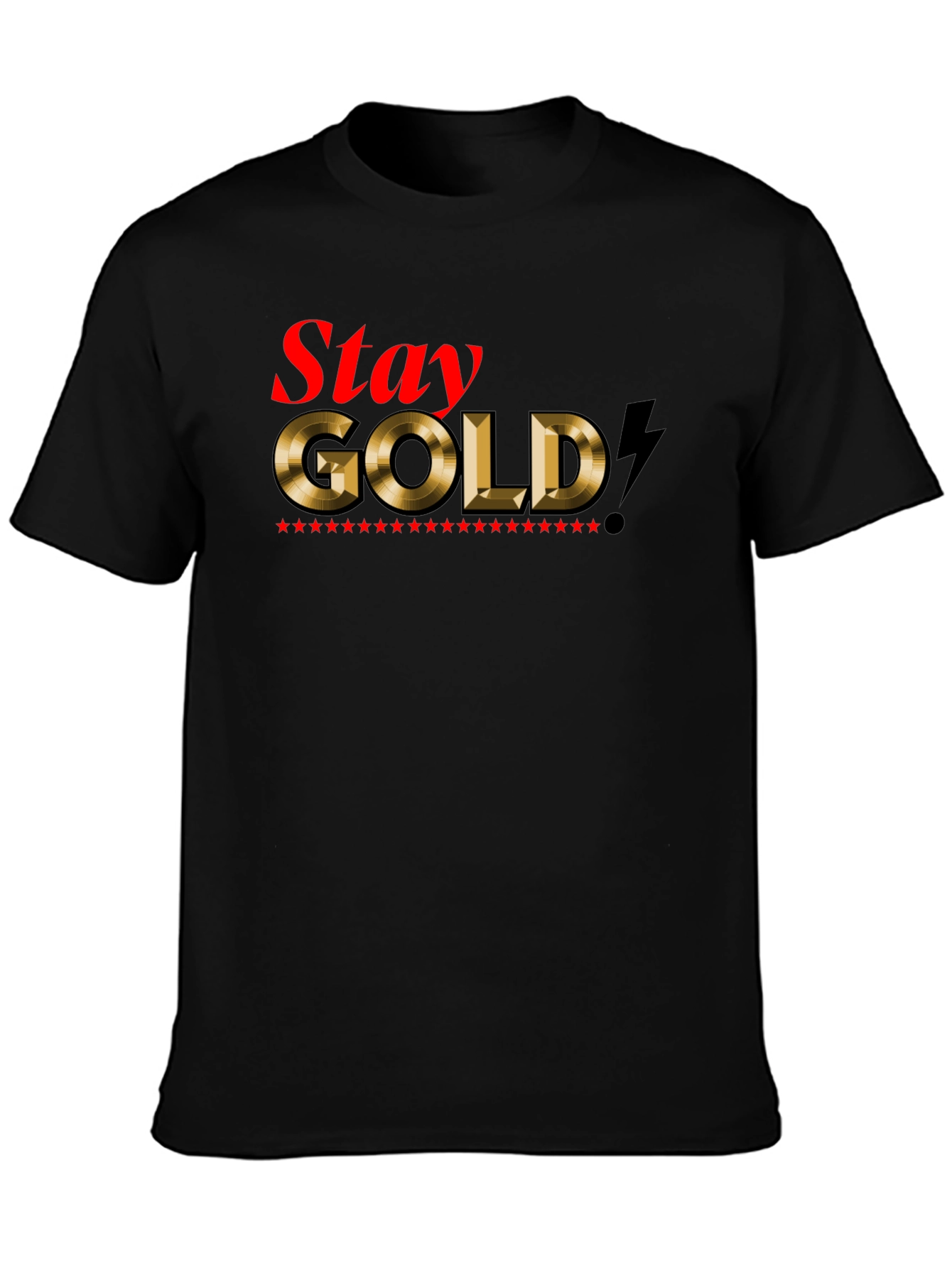 Stay Gold Graphic Tee - Mens Black T-Shirt