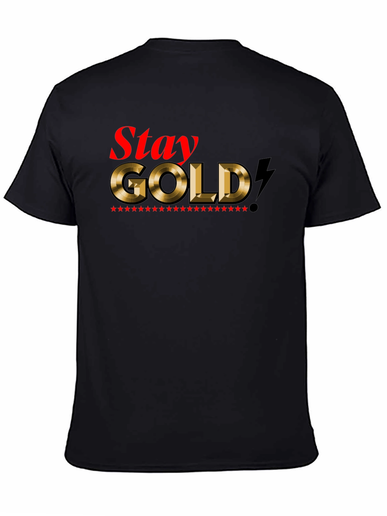 Stay Gold Graphic Tee - Mens Black T-Shirt