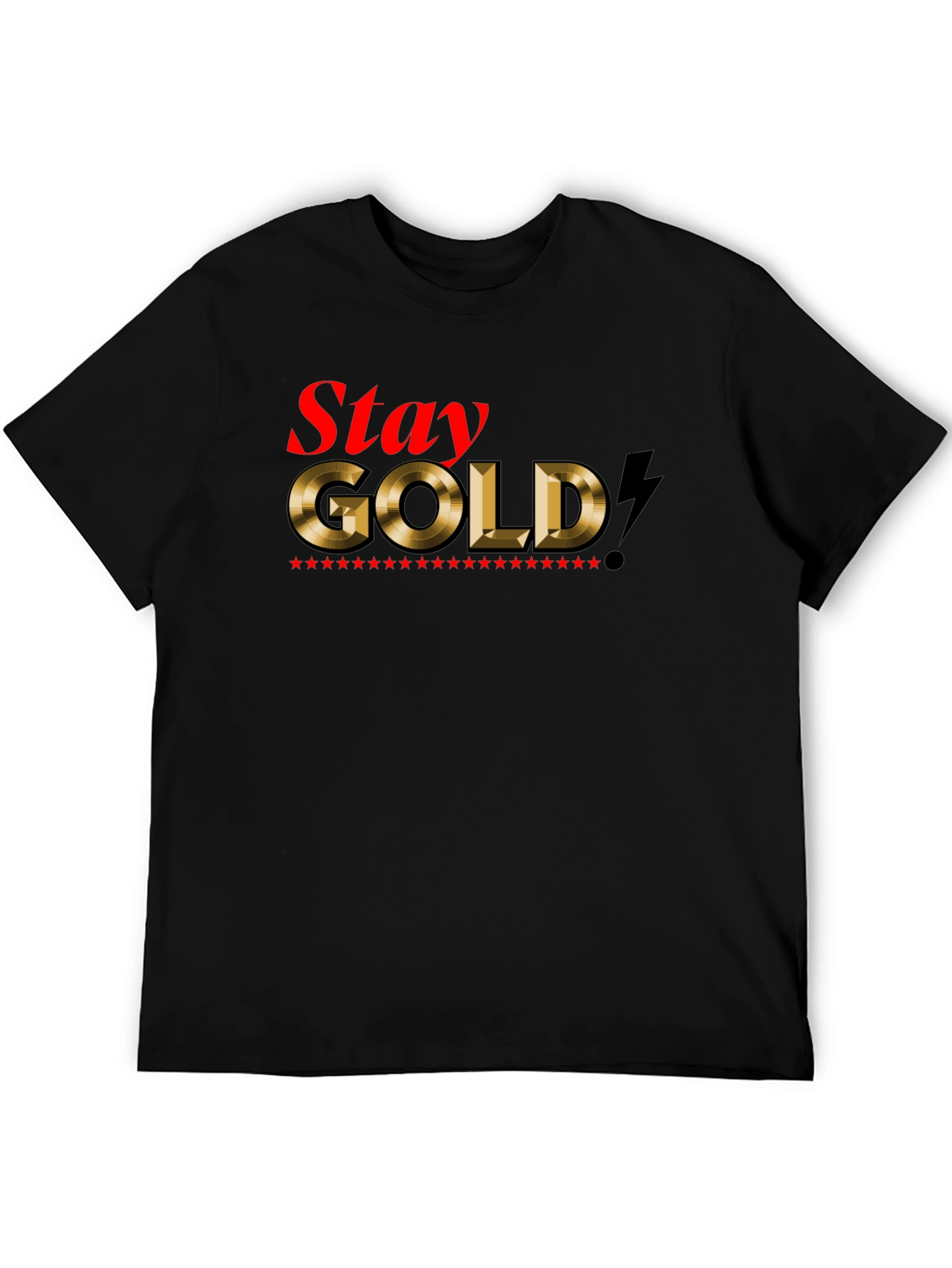 Stay Gold Graphic Tee - Mens Black T-Shirt