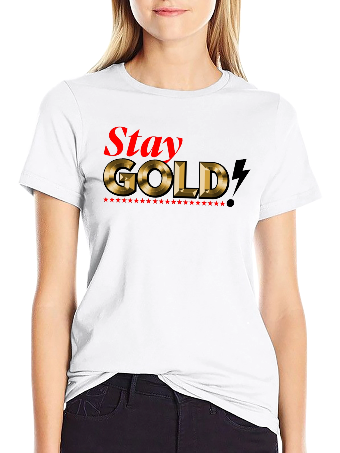 Stay Gold Graphic Tee - Mens Black T-Shirt