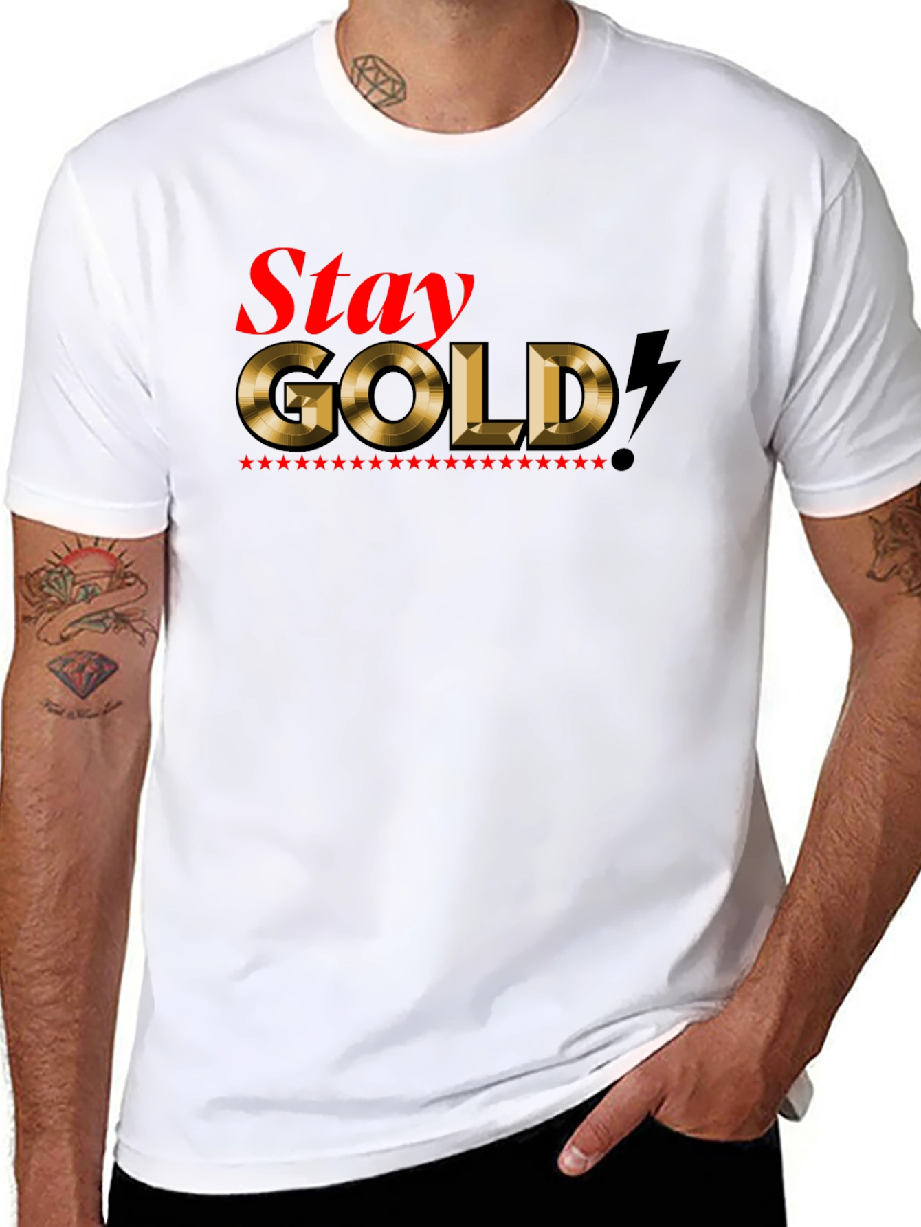 Stay Gold Graphic Tee - Mens Black T-Shirt