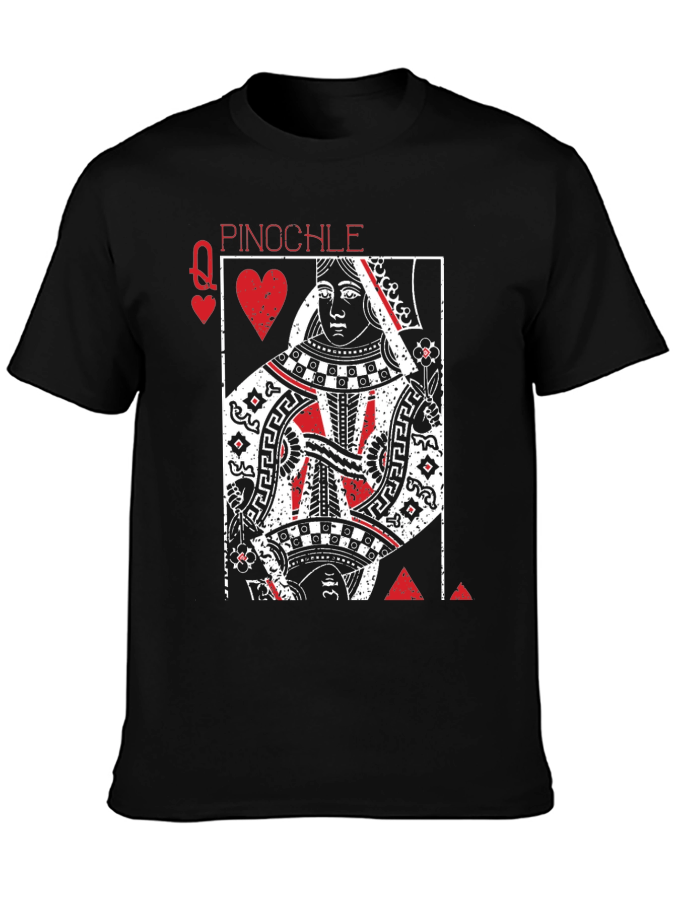 Queen of Hearts Pinocle Graphic T-Shirt
