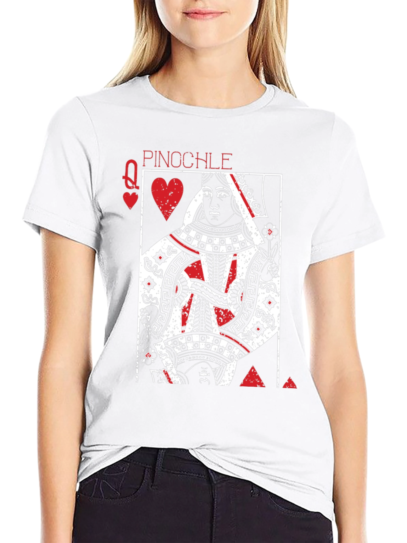 Queen of Hearts Pinocle Graphic T-Shirt