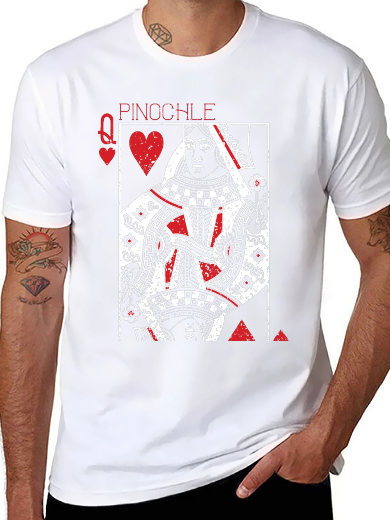 Queen of Hearts Pinocle Graphic T-Shirt