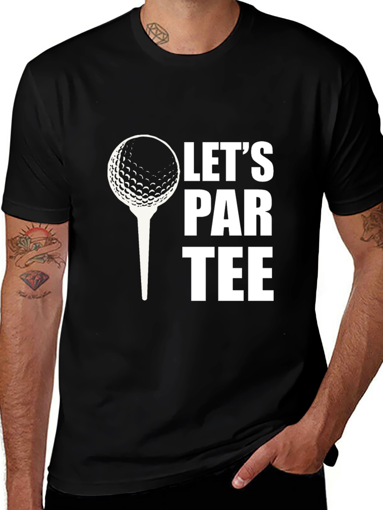 Lets Par Tee Golf T-Shirt - Black