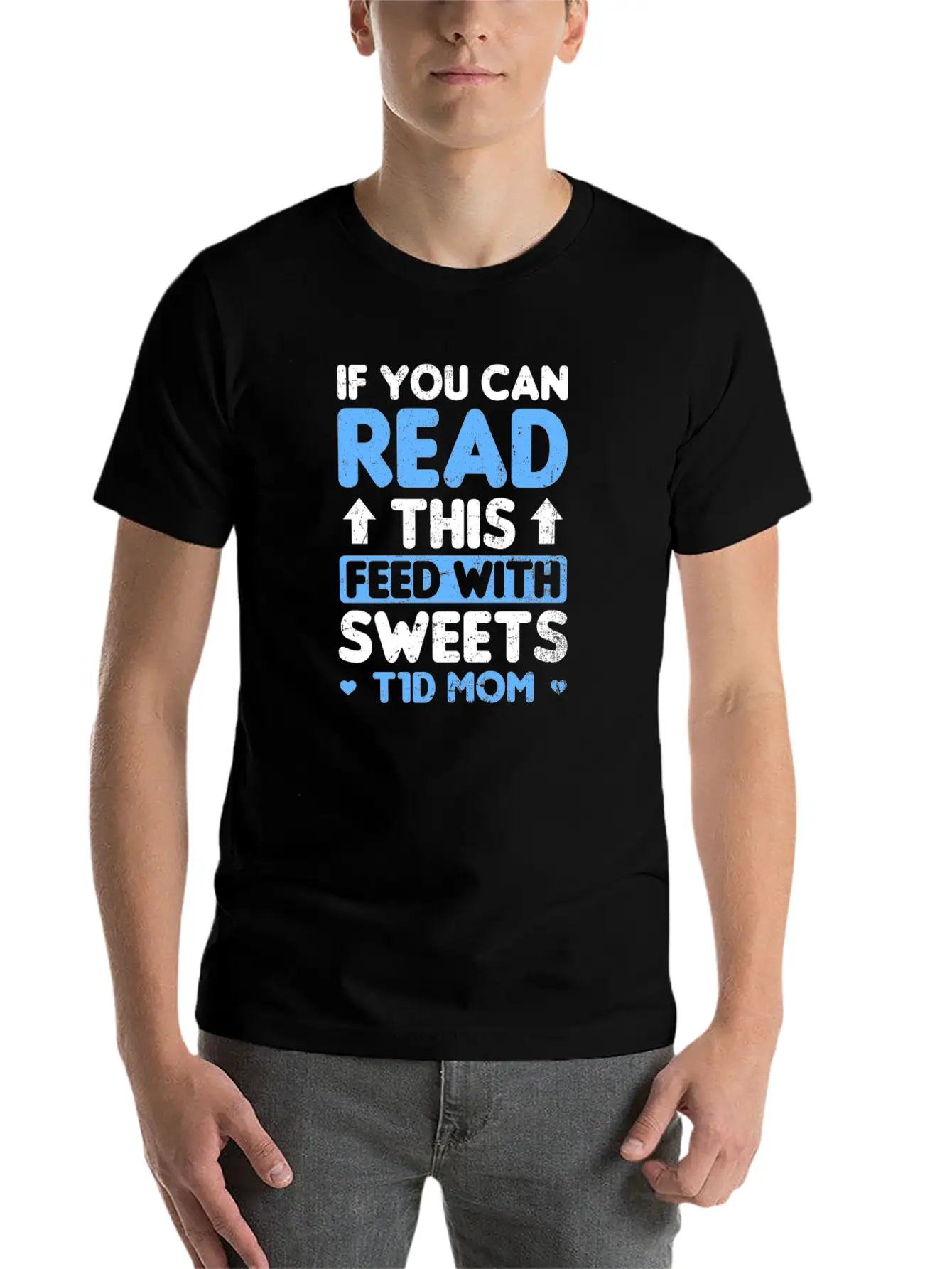 T1D Mom Feed With Sweets Gift Unisex Casual T-Shirt – Clean Design For Daily Comfort