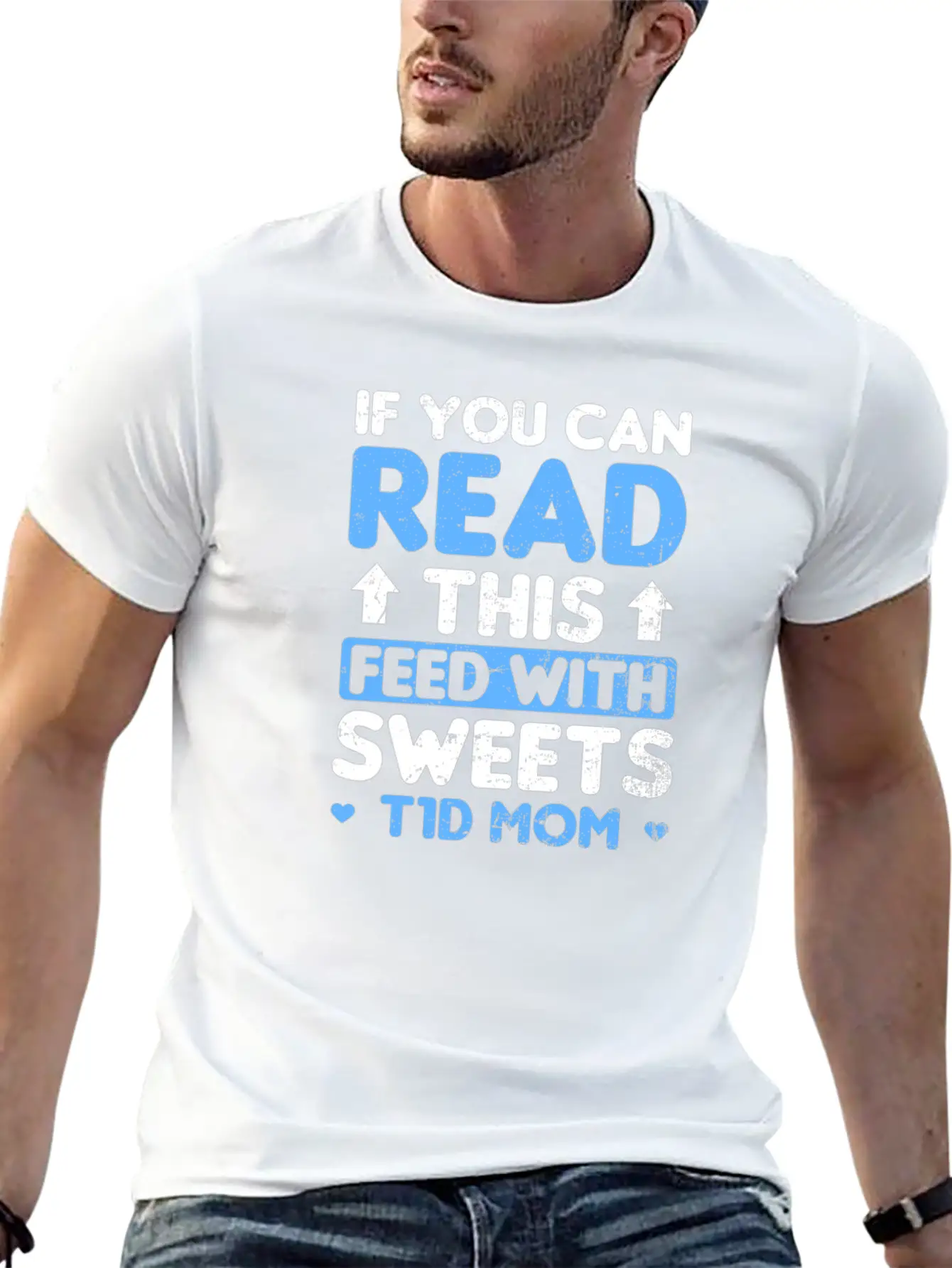 T1D Mom Feed With Sweets Gift Unisex Casual T-Shirt – Clean Design For Daily Comfort