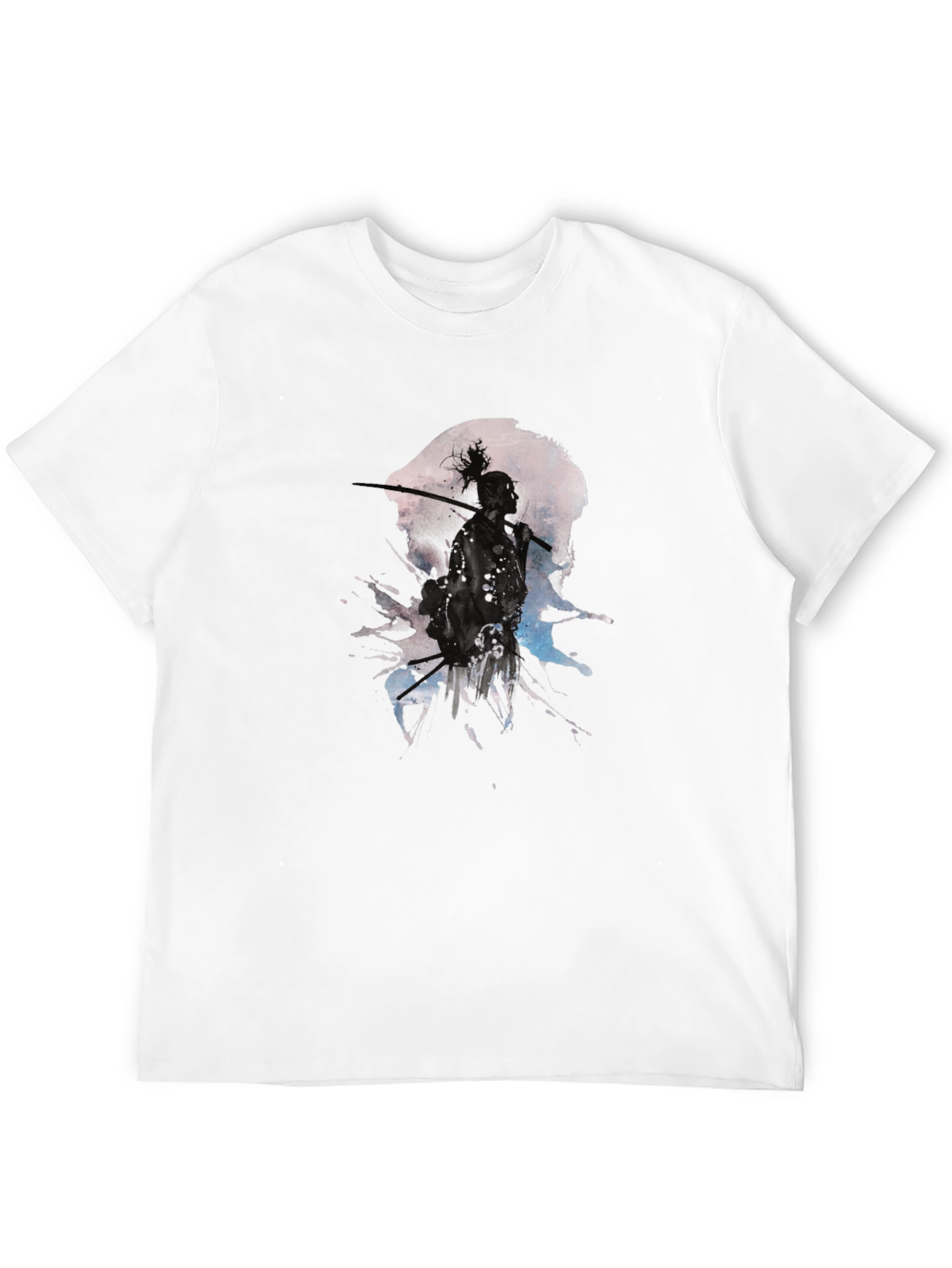Samurai Moon Splash Black Graphic Tee