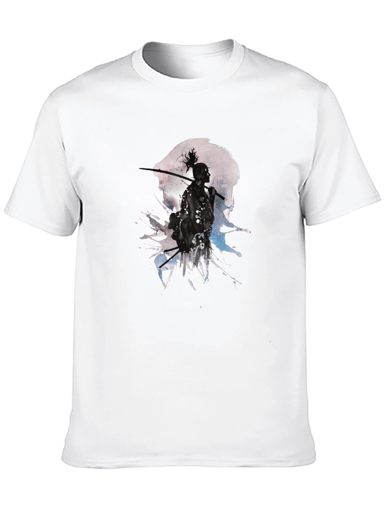 Samurai Moon Splash Black Graphic Tee
