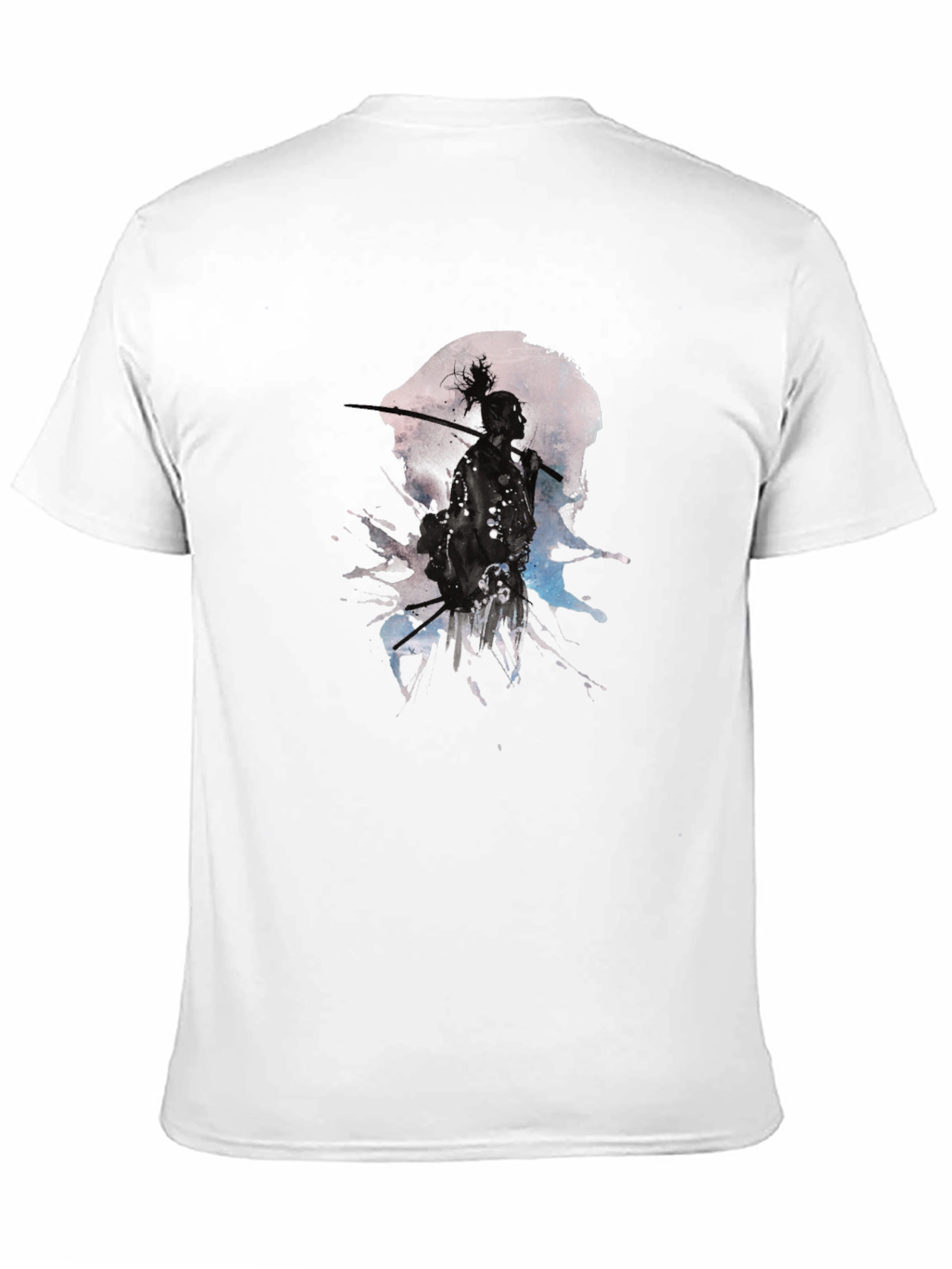Samurai Moon Splash Black Graphic Tee