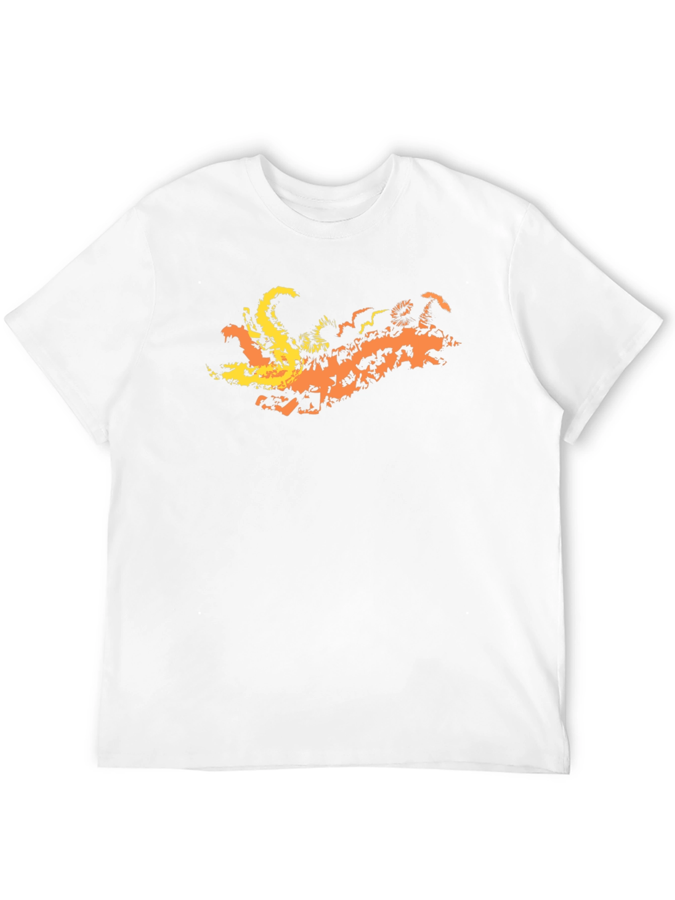 Fiery Dragon Graphic Tee - Black Cotton Blend T-Shirt