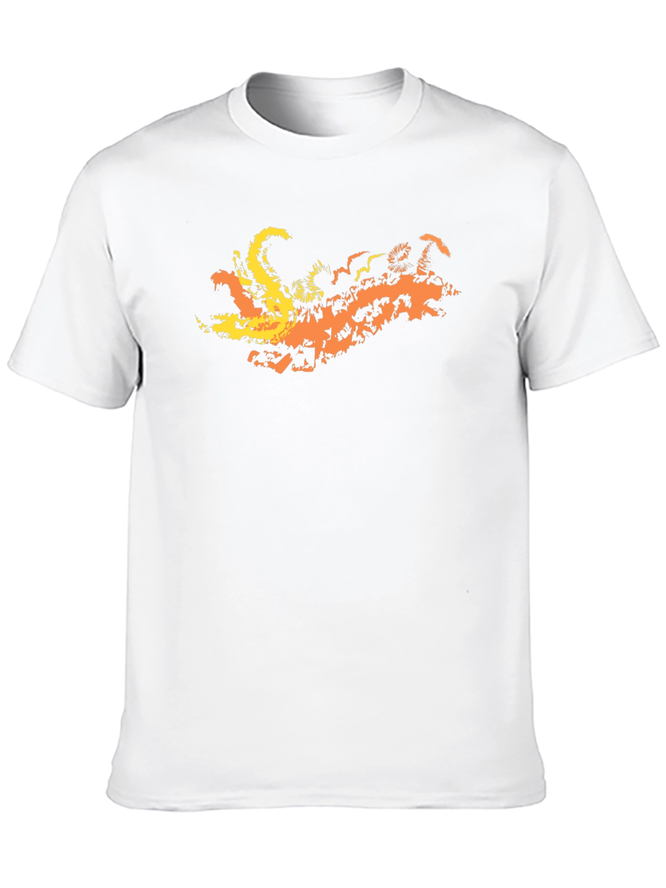 Fiery Dragon Graphic Tee - Black Cotton Blend T-Shirt