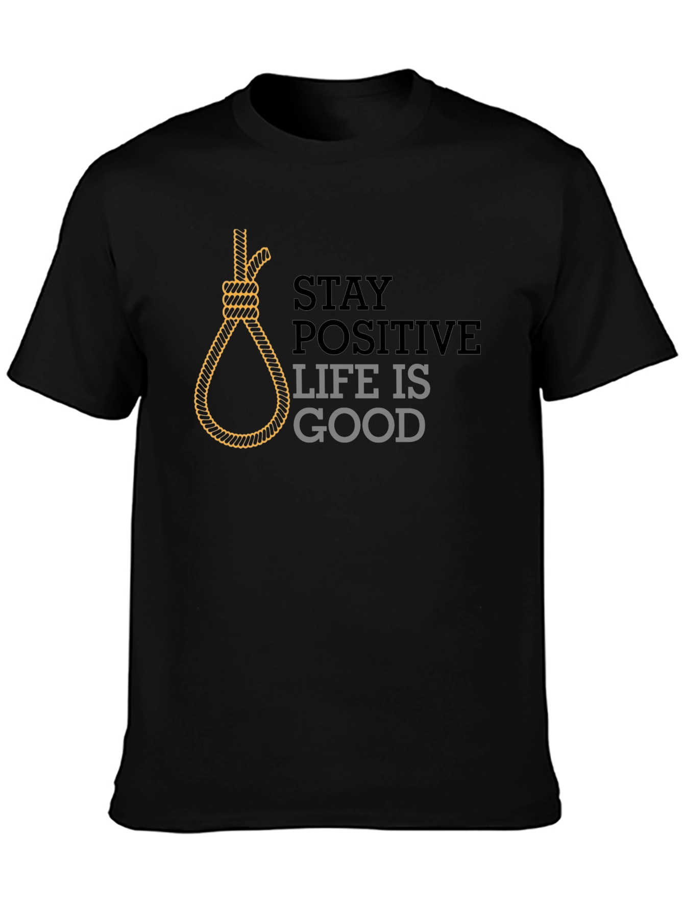 Stay Positive Black Graphic Tee