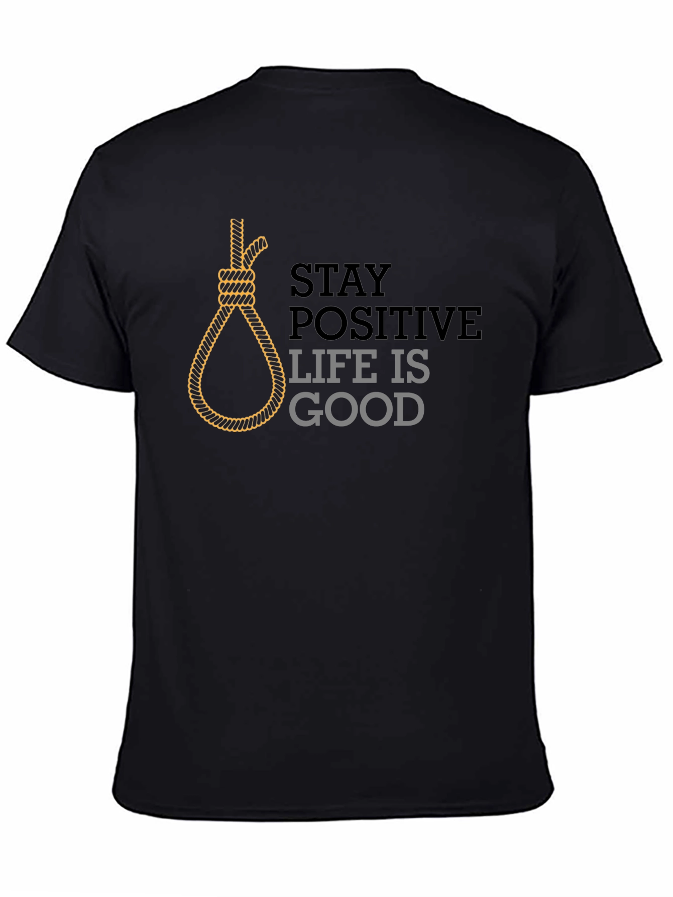 Stay Positive Black Graphic Tee