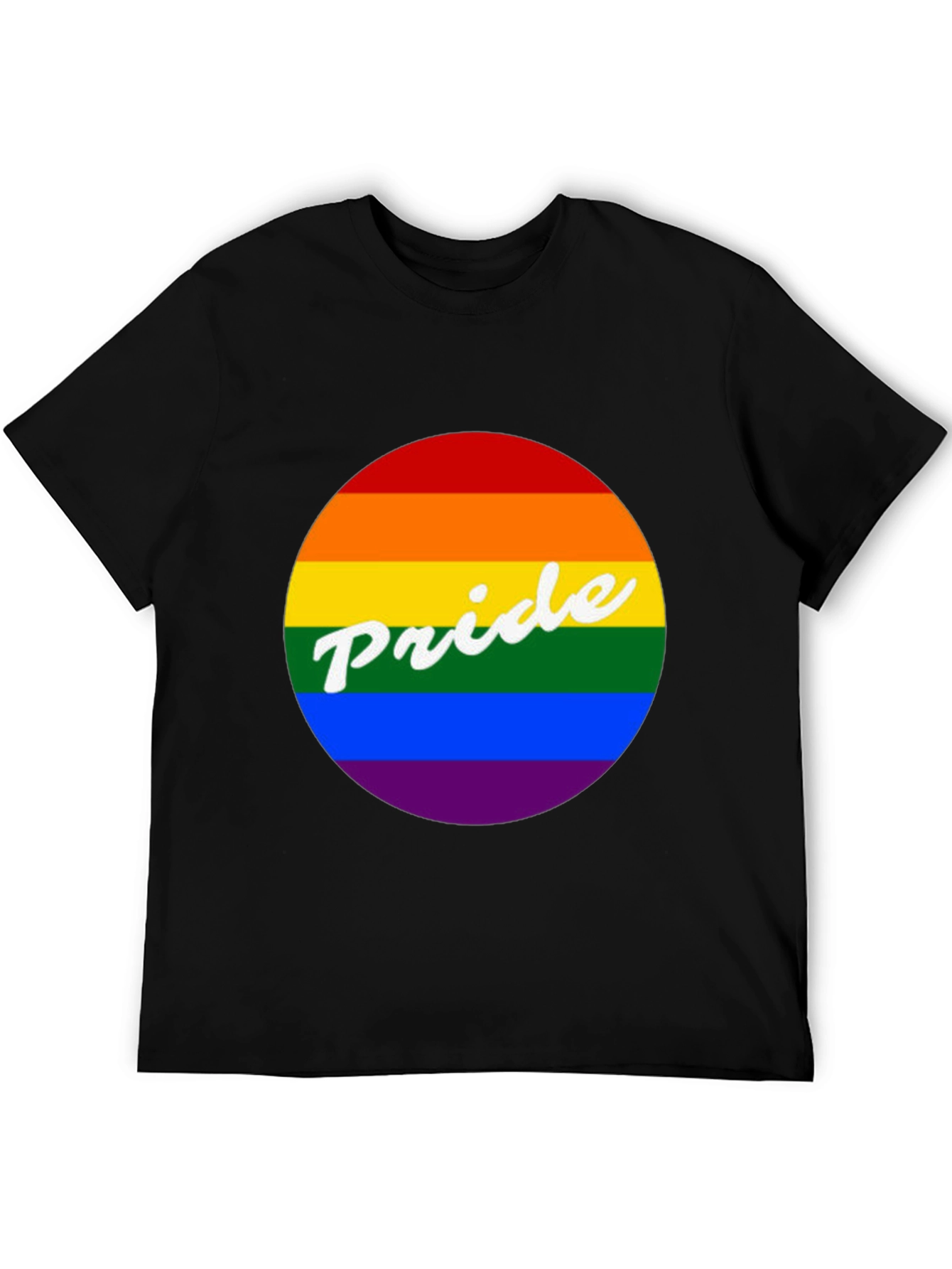 Pride Rainbow Graphic Tee - Unisex Black T-Shirt