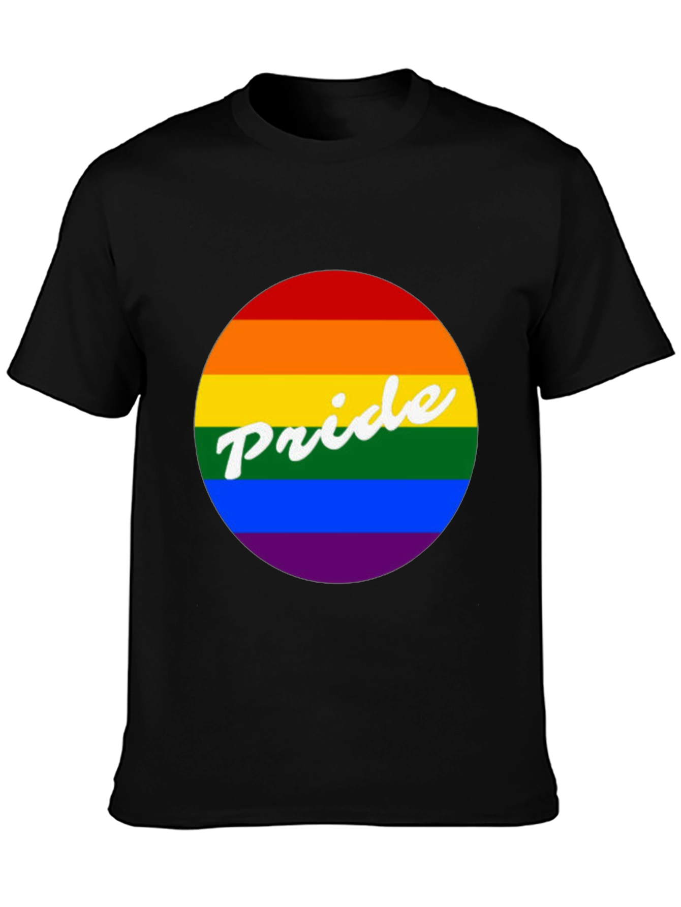 Pride Rainbow Graphic Tee - Unisex Black T-Shirt