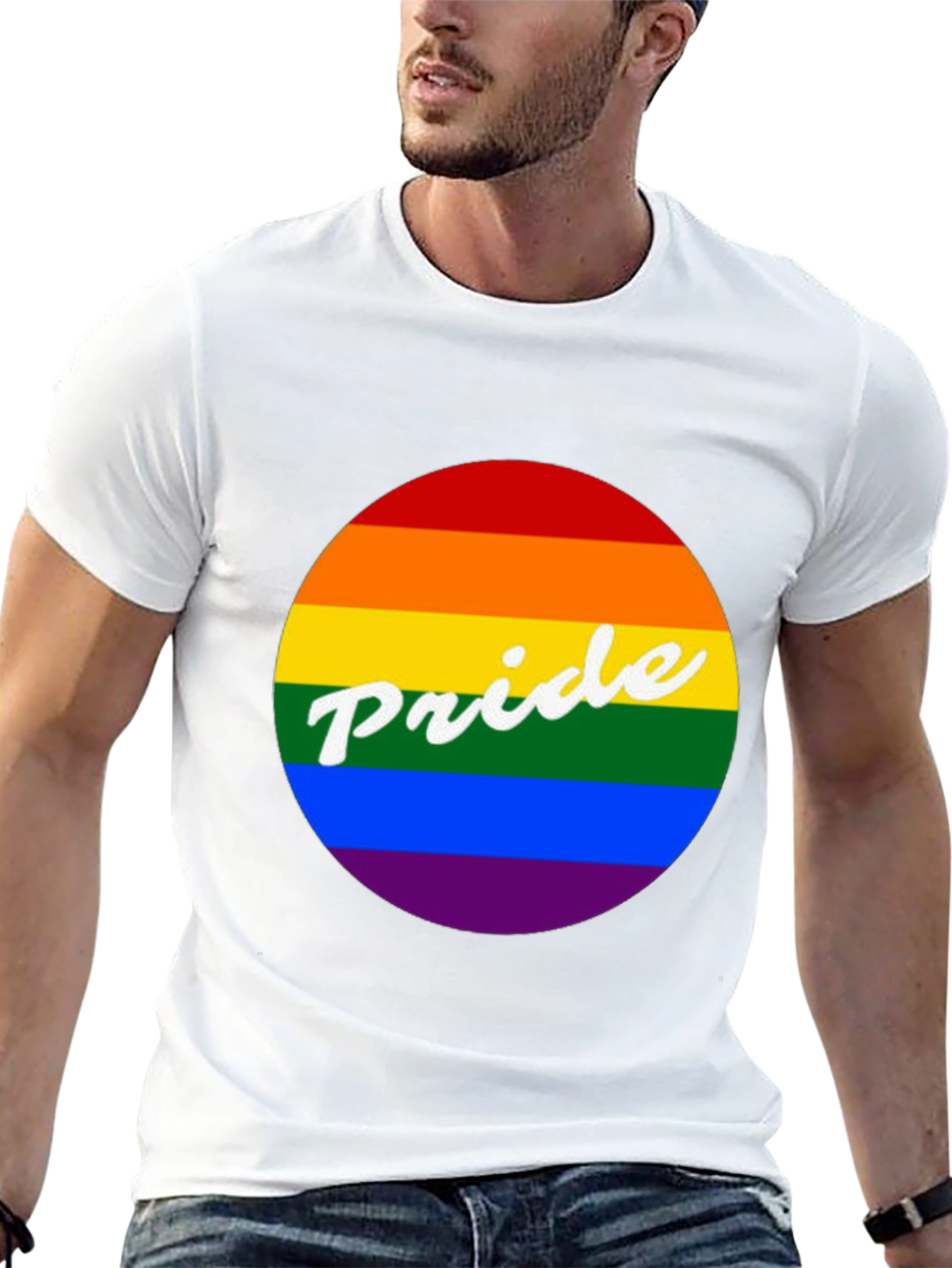 Pride Rainbow Graphic Tee - Unisex Black T-Shirt