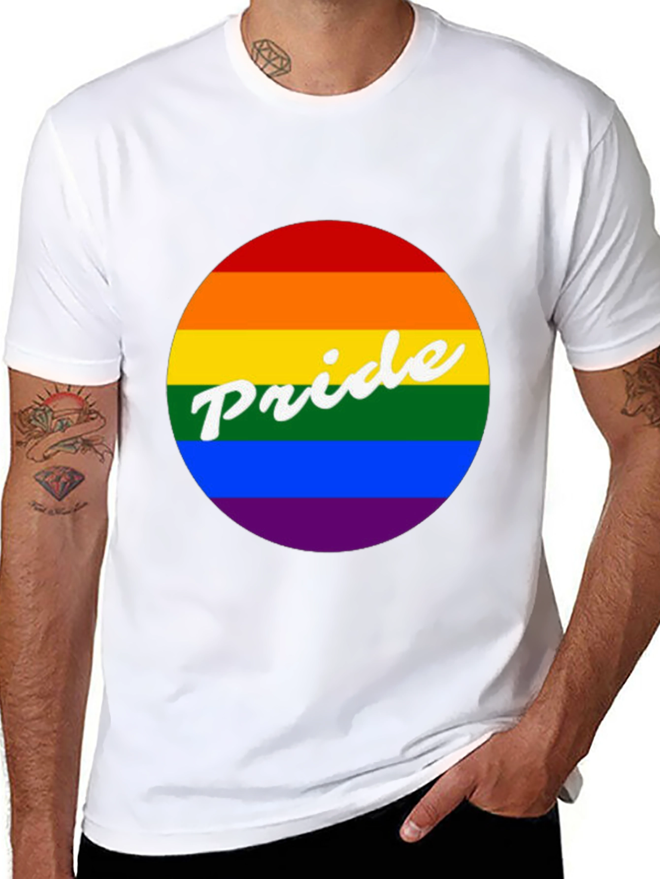 Pride Rainbow Graphic Tee - Unisex Black T-Shirt